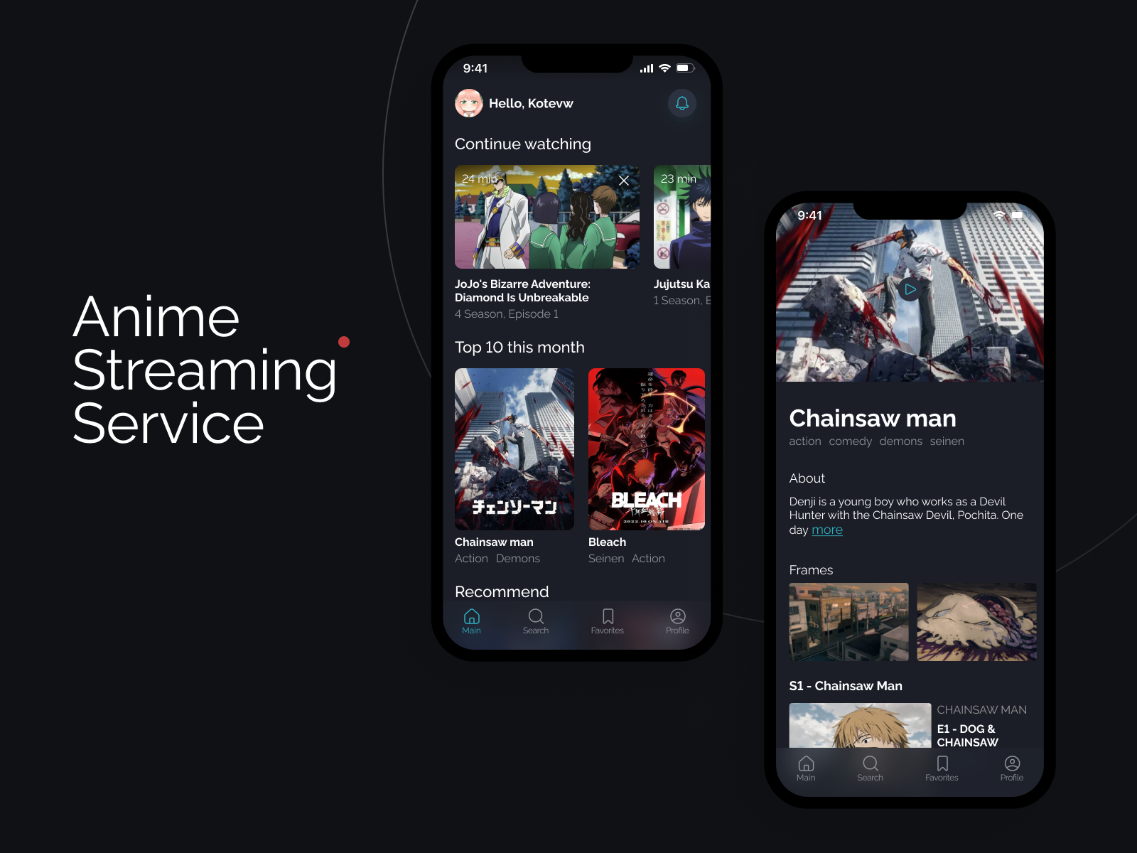 Anime streaming service — Изображение №1 — Интерфейсы на Dprofile
