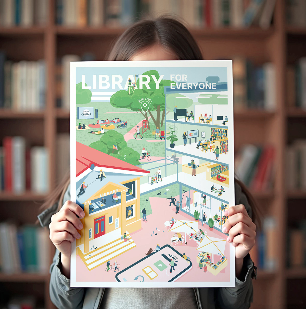 Library for everyone. Wimmelbuch — Изображение №8 — Иллюстрация, Графика на Dprofile
