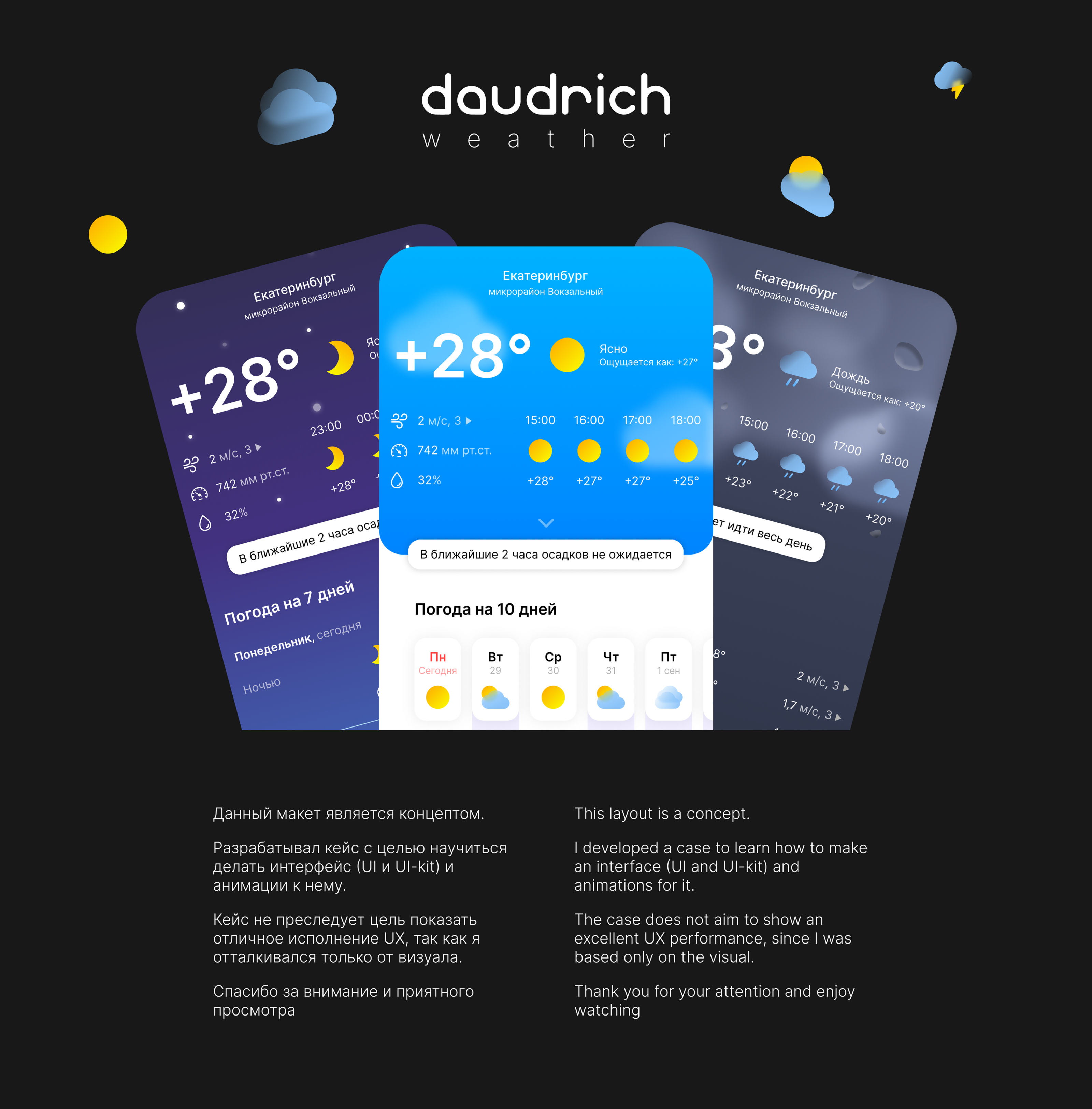 Weather App concept — Изображение №1 — Интерфейсы на Dprofile
