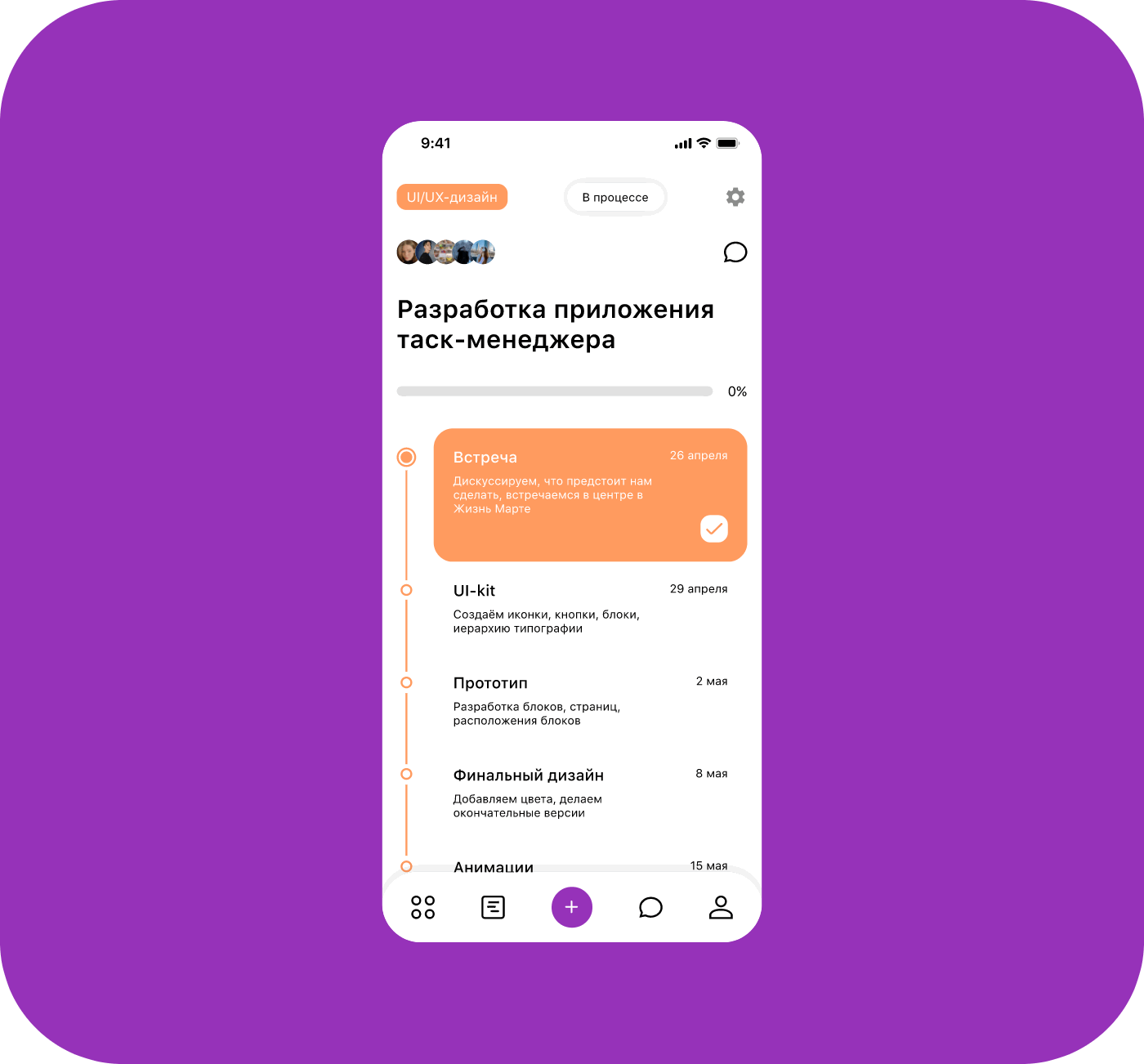 Приложение Таск менеджер — Изображение №2 — Интерфейсы на Dprofile