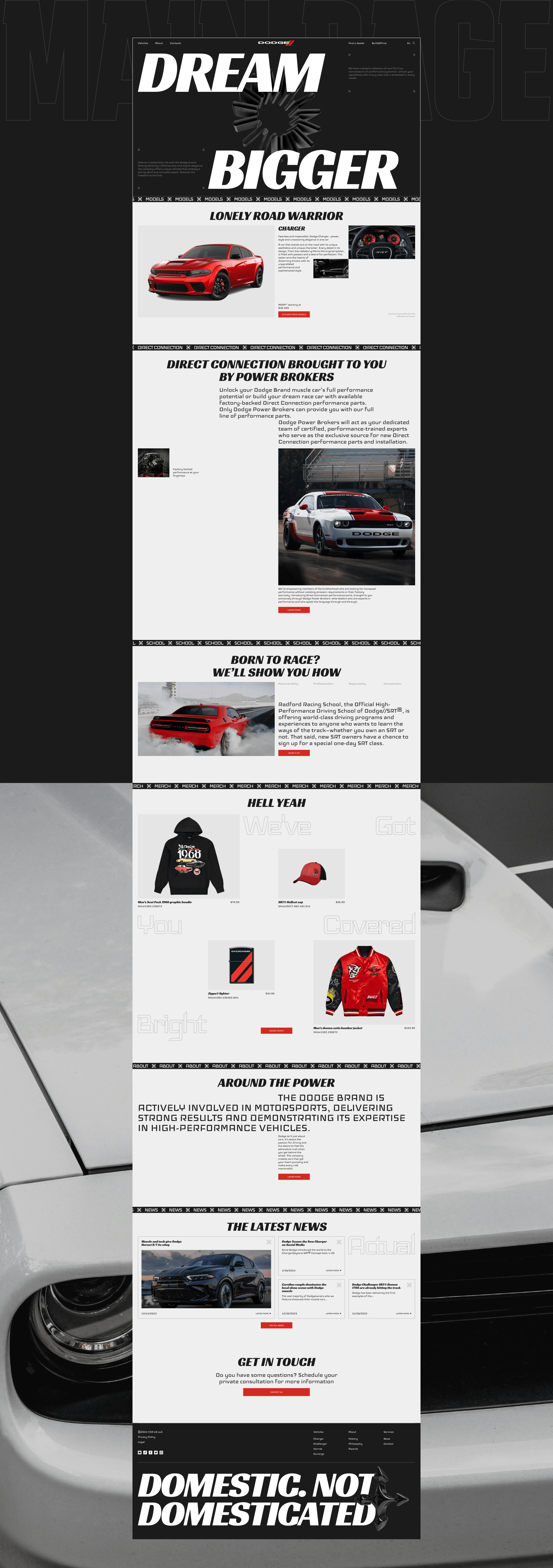 DODGE/CORPORATE WEBSITE REDESIGN — Изображение №3 — Интерфейсы, Анимация на Dprofile