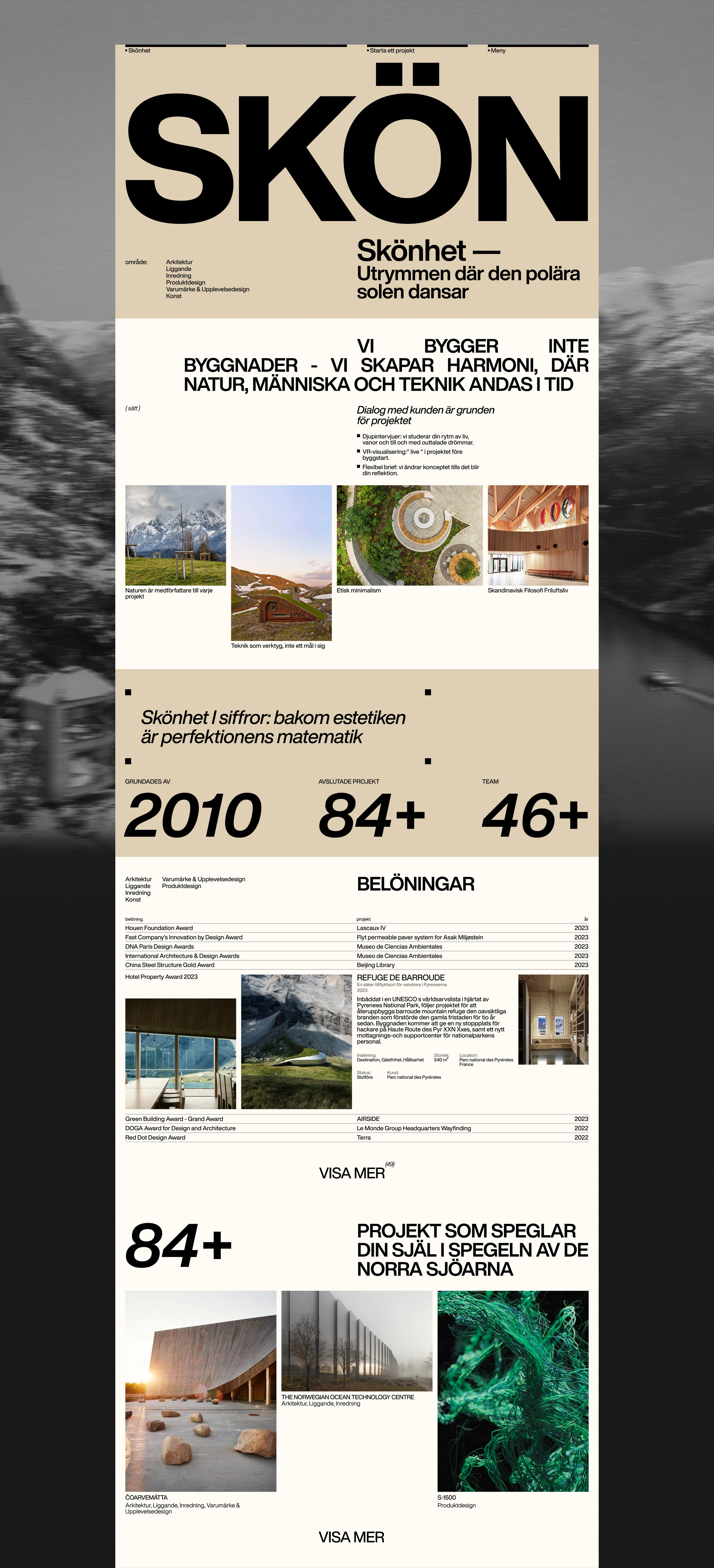 Skönhet | Corporate Website — Изображение №3 — Интерфейсы на Dprofile