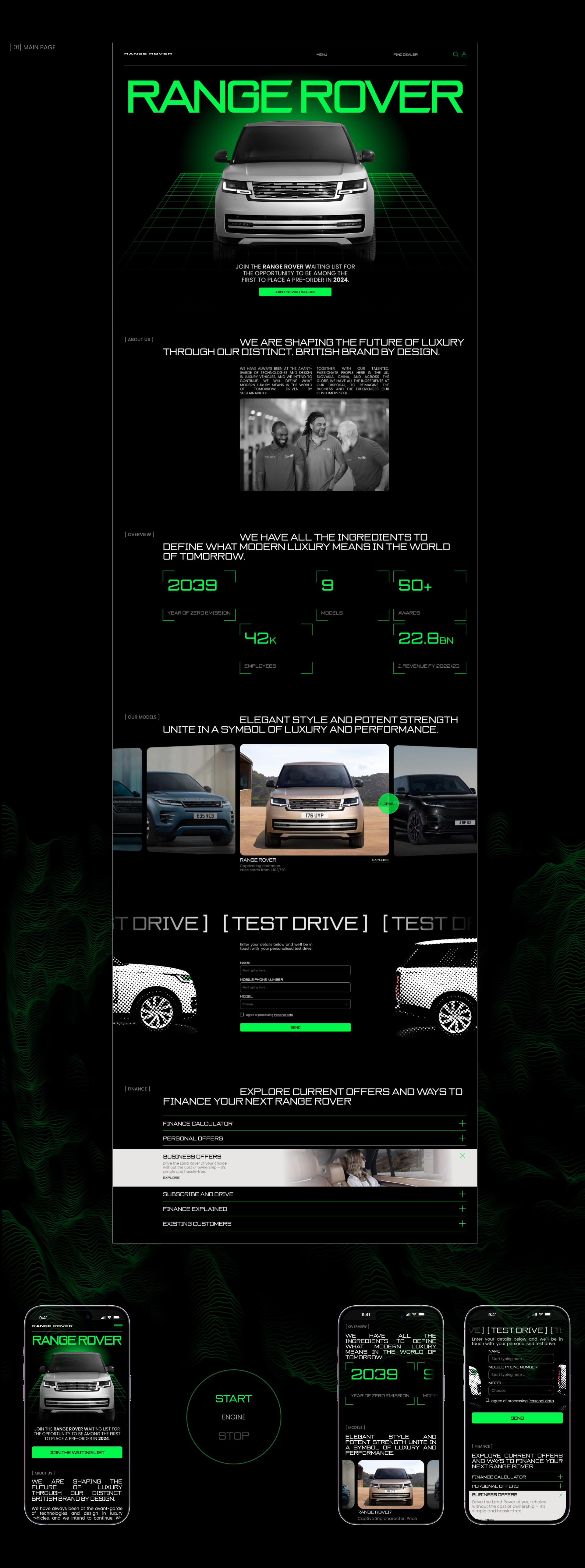 Range Rover | Corporate Website — Изображение №4 — Интерфейсы на Dprofile
