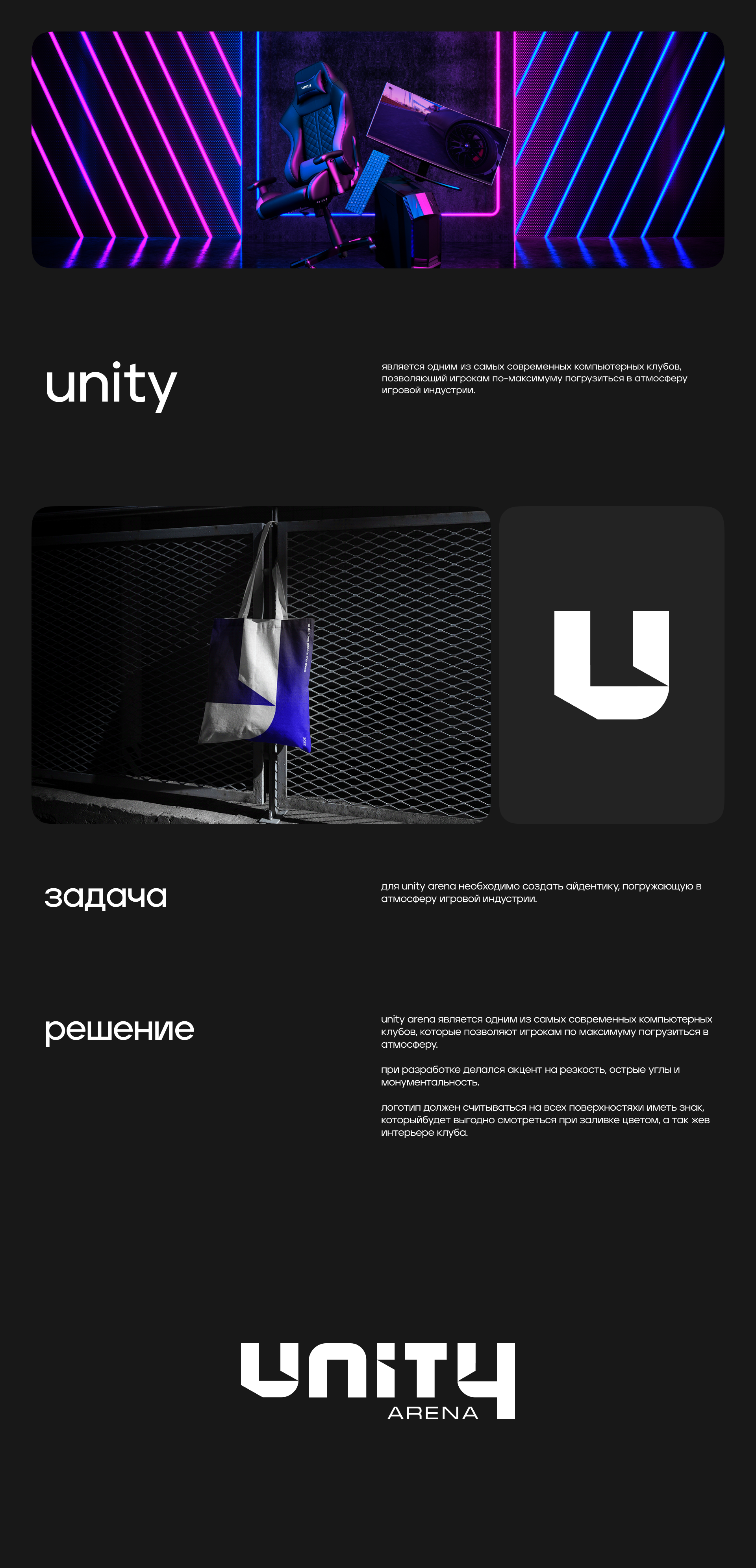 UNITY ARENA /BRANDING/ GAMECLUB — Изображение №1 — Брендинг, Графика на Dprofile