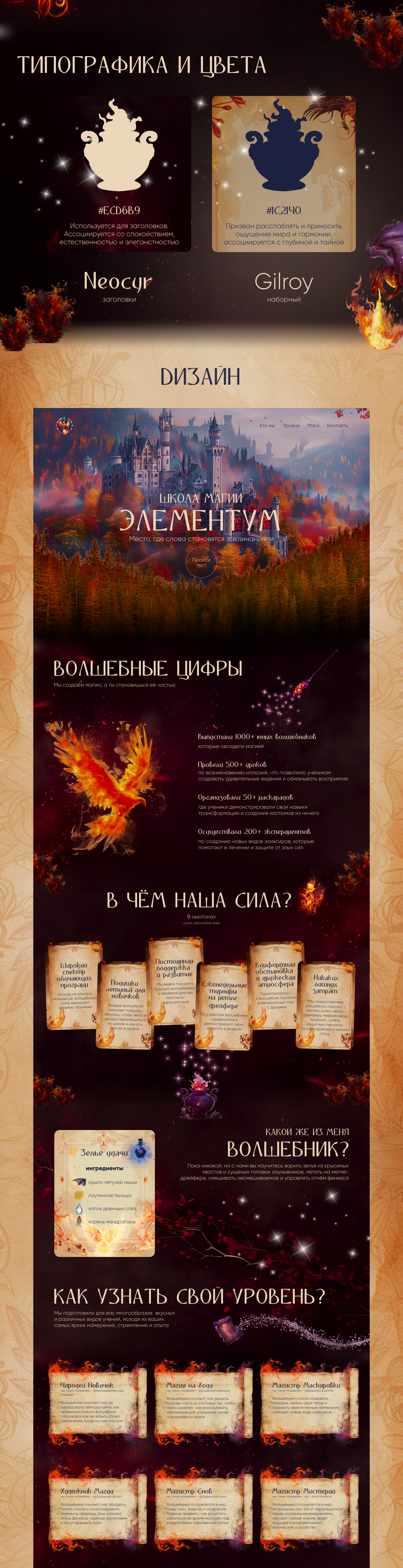 ЛЕНДИНГ | ШКОЛА МАГИИ — Изображение №4 — Интерфейсы на Dprofile
