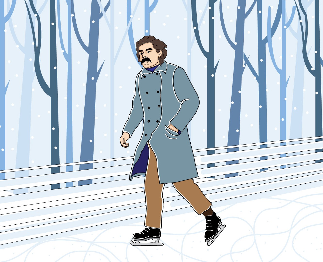 Айдентика катка в парке им.М.Горького — Брендинг, Иллюстрация на Dprofile