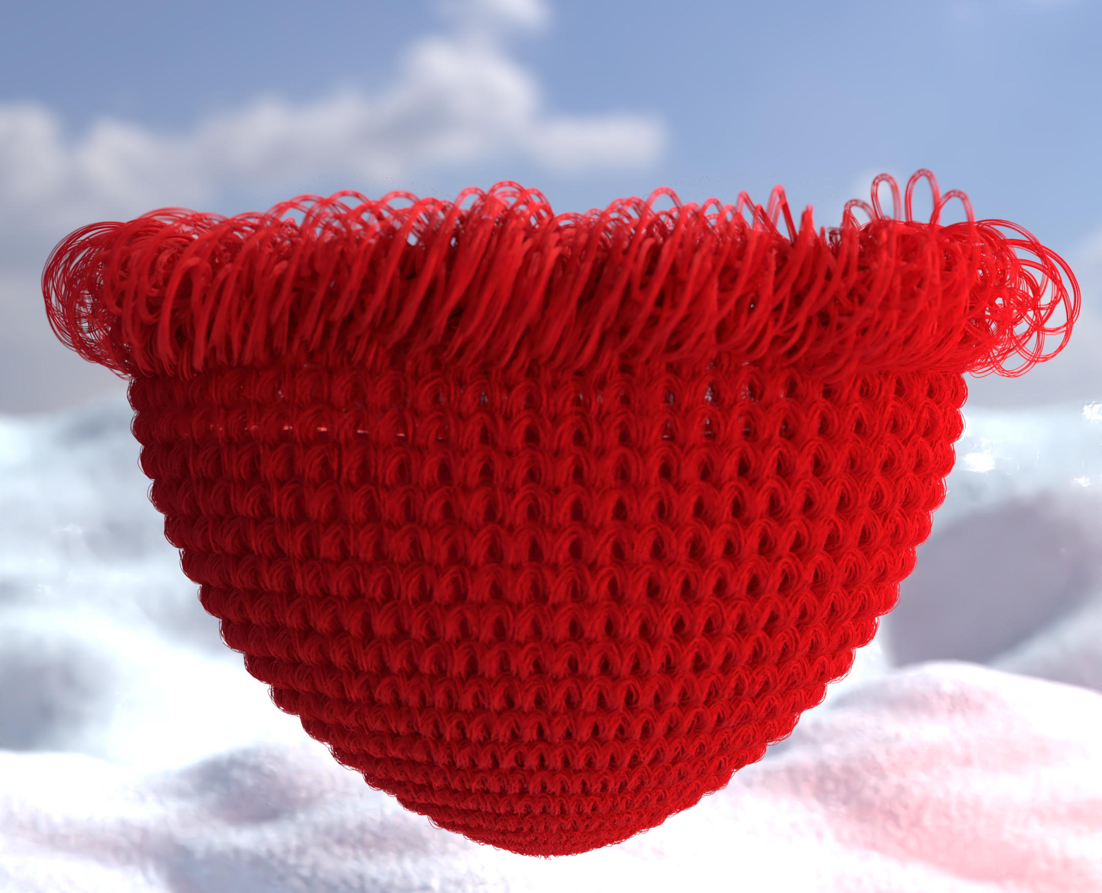Procedural wool crochet animation — 3D, Анимация на Dprofile