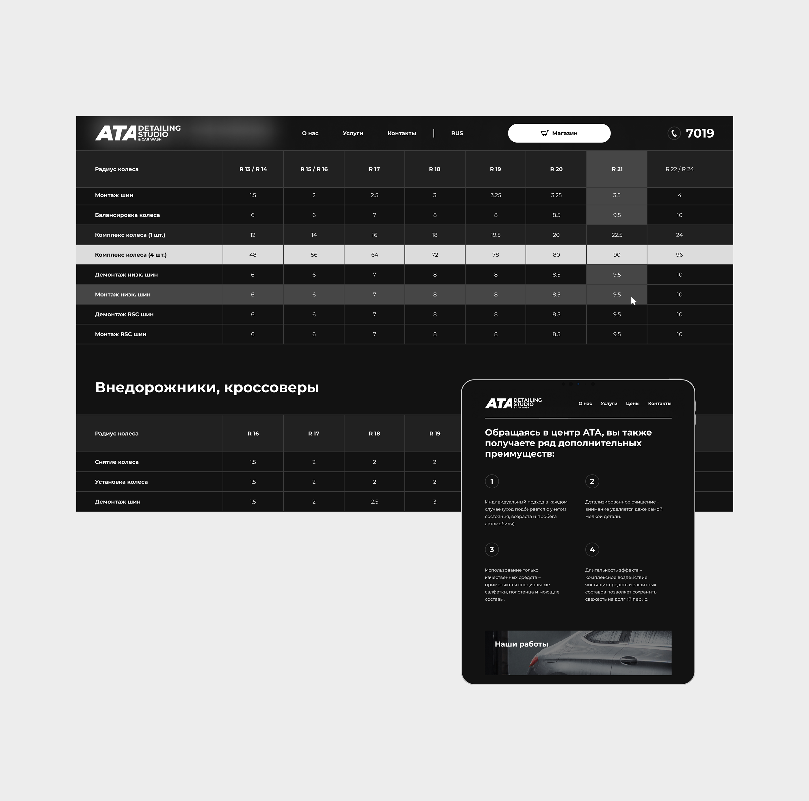 ATA Detailing Studio — Изображение №9 — Интерфейсы, Брендинг, Графика на Dprofile