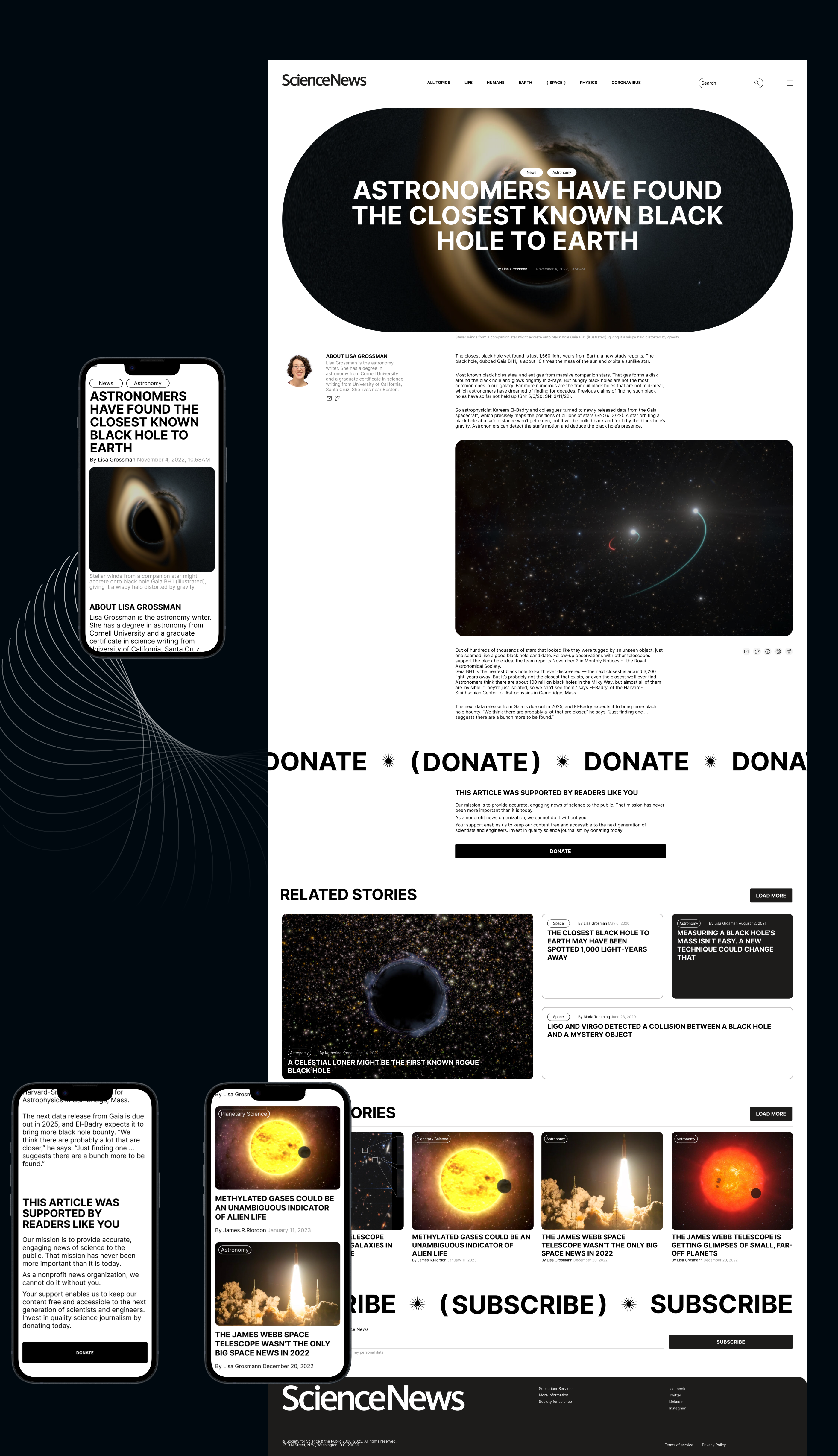 Science News | News website — Изображение №6 — Интерфейсы, Брендинг на Dprofile