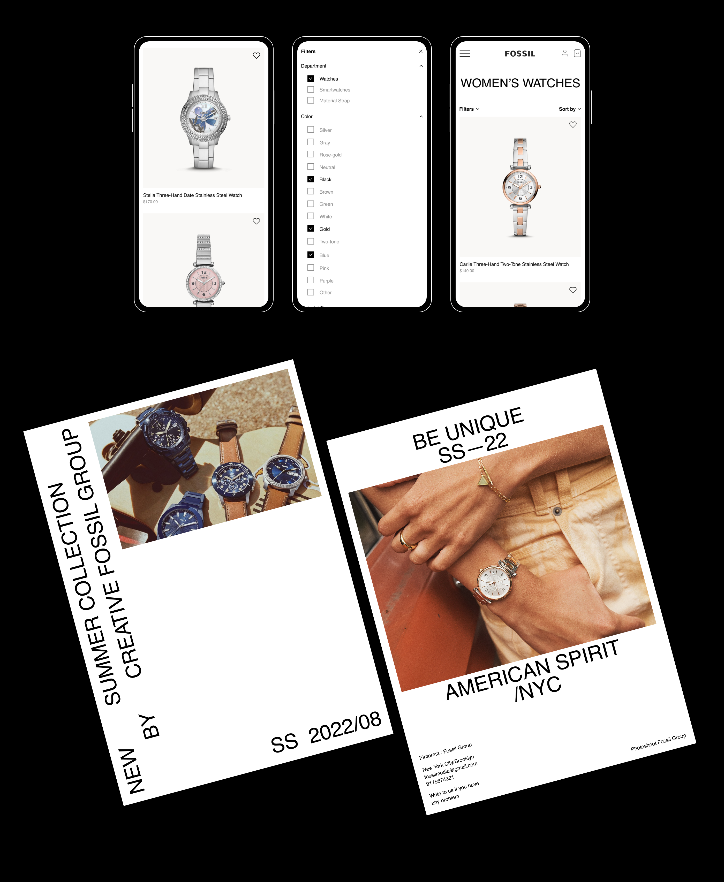 FOSSIL | E-commerce redesign — Изображение №5 — Интерфейсы, Брендинг на Dprofile