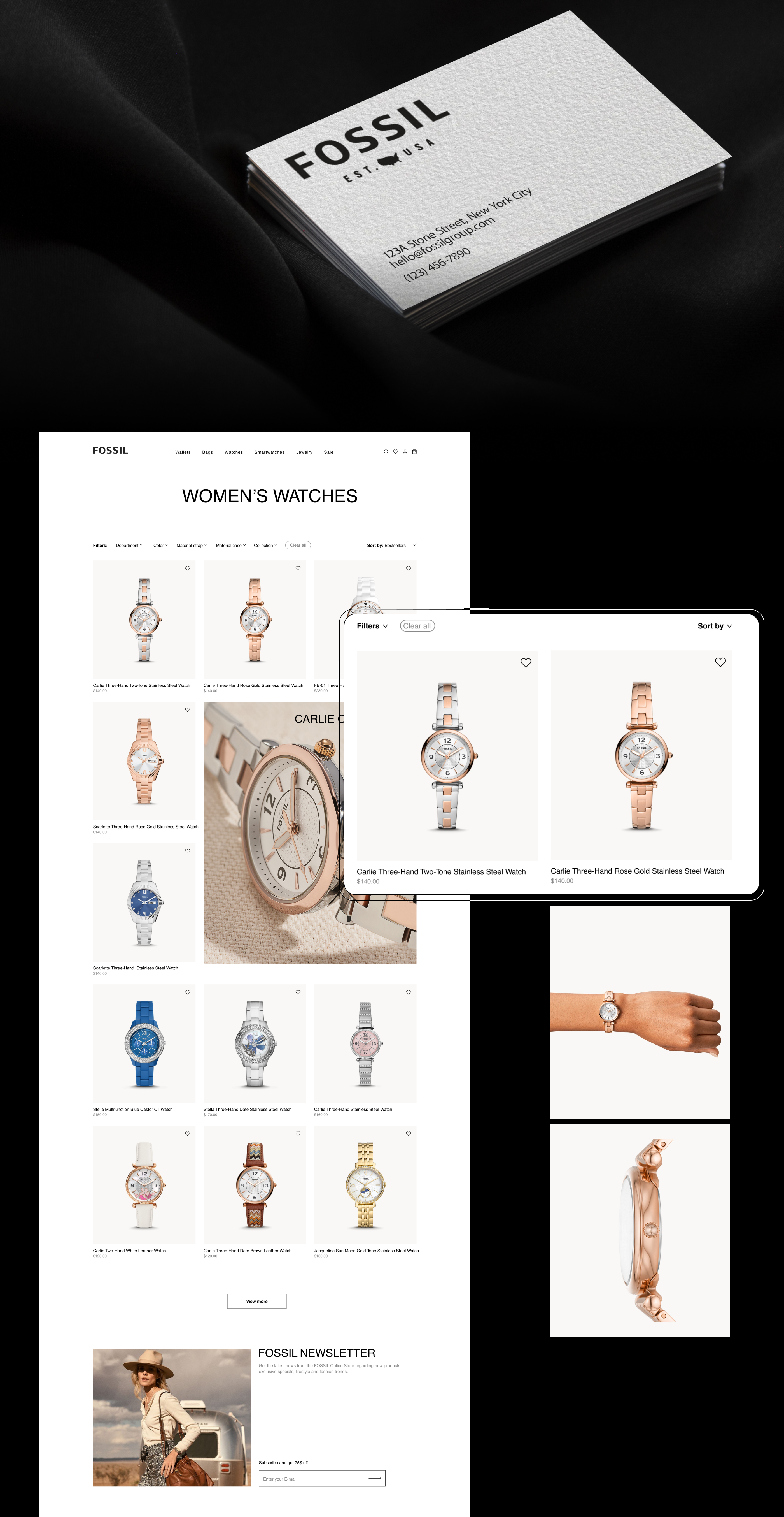 FOSSIL | E-commerce redesign — Изображение №4 — Интерфейсы, Брендинг на Dprofile