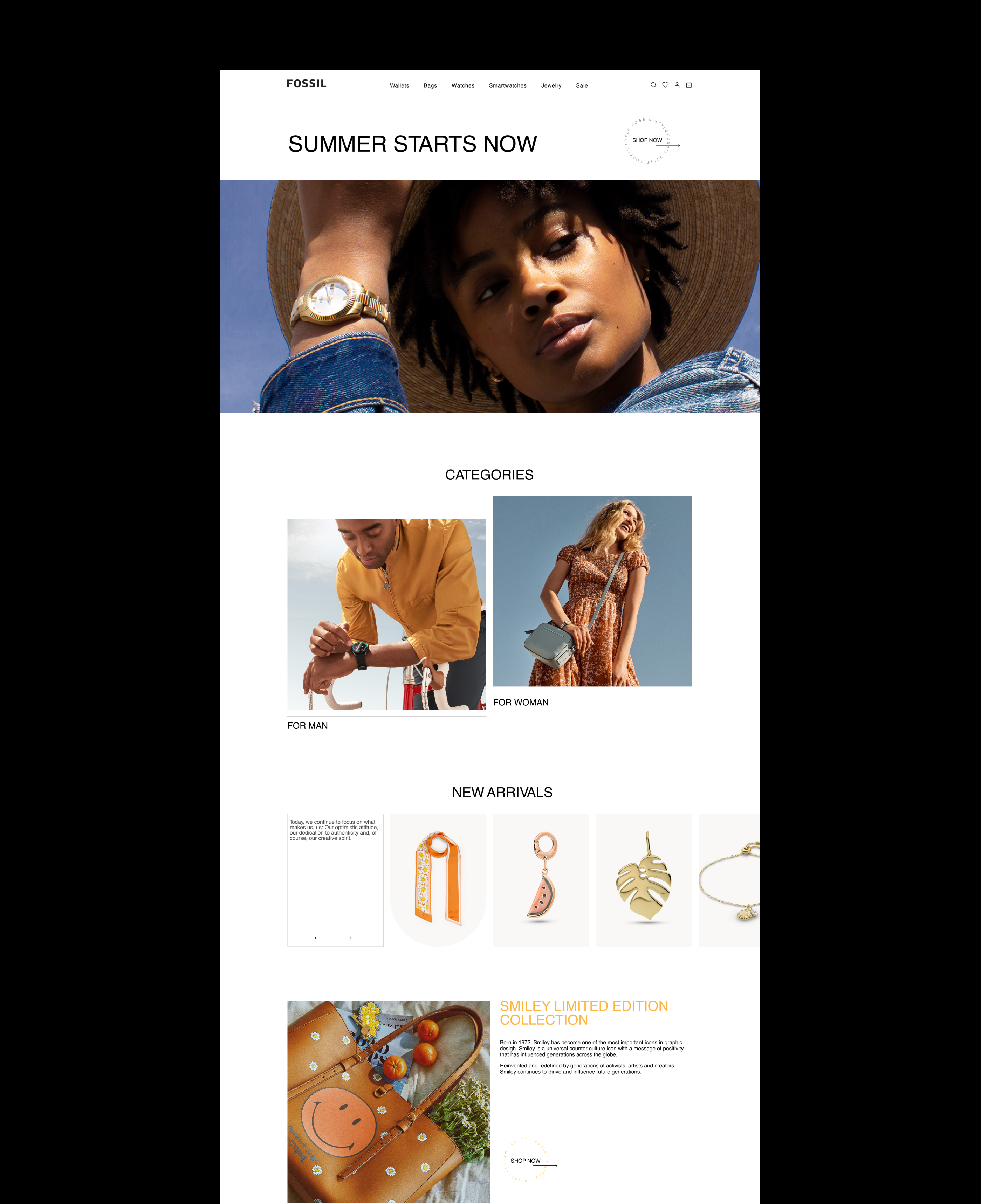 FOSSIL | E-commerce redesign — Изображение №2 — Интерфейсы, Брендинг на Dprofile