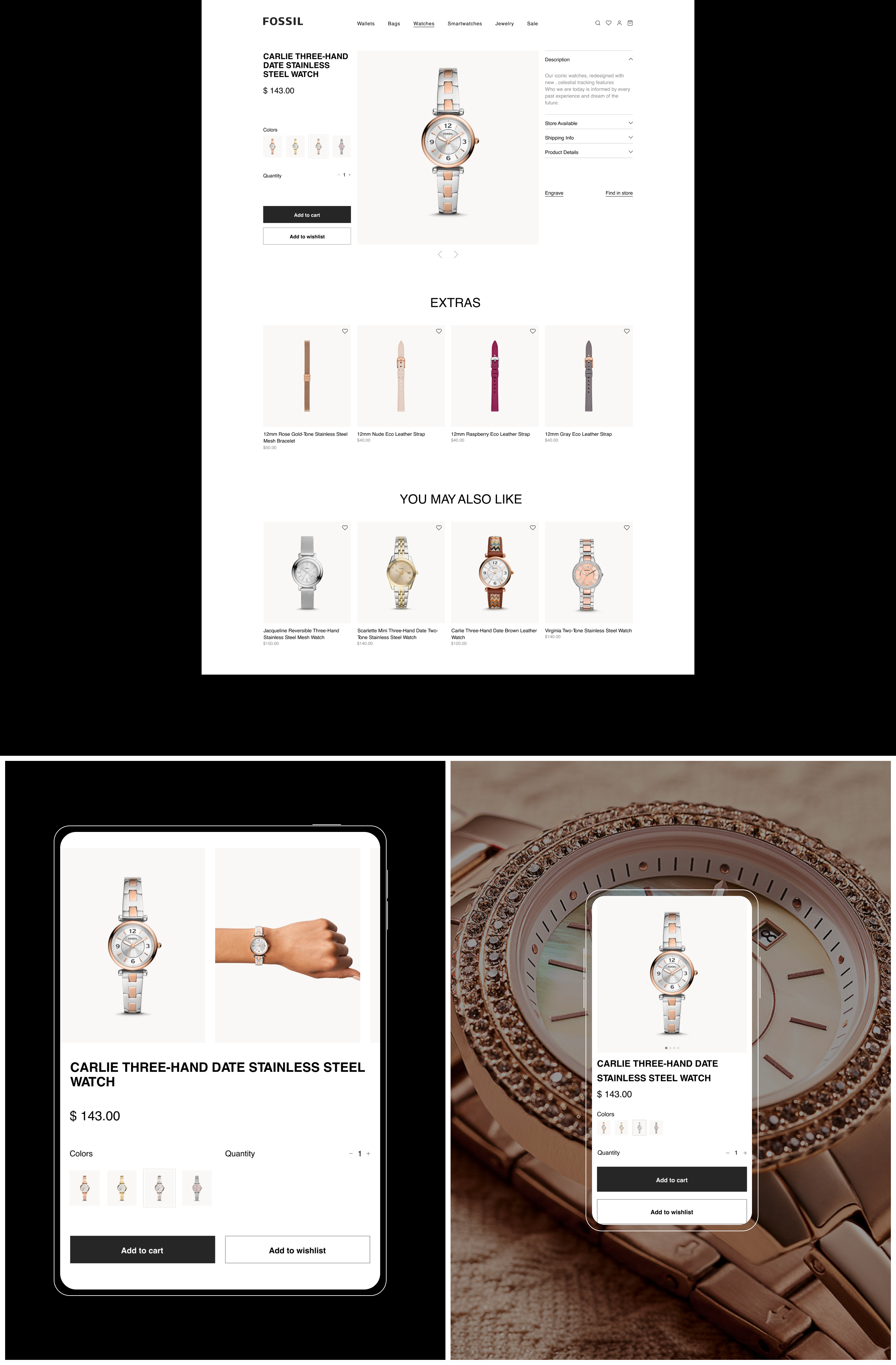 FOSSIL | E-commerce redesign — Изображение №6 — Интерфейсы, Брендинг на Dprofile