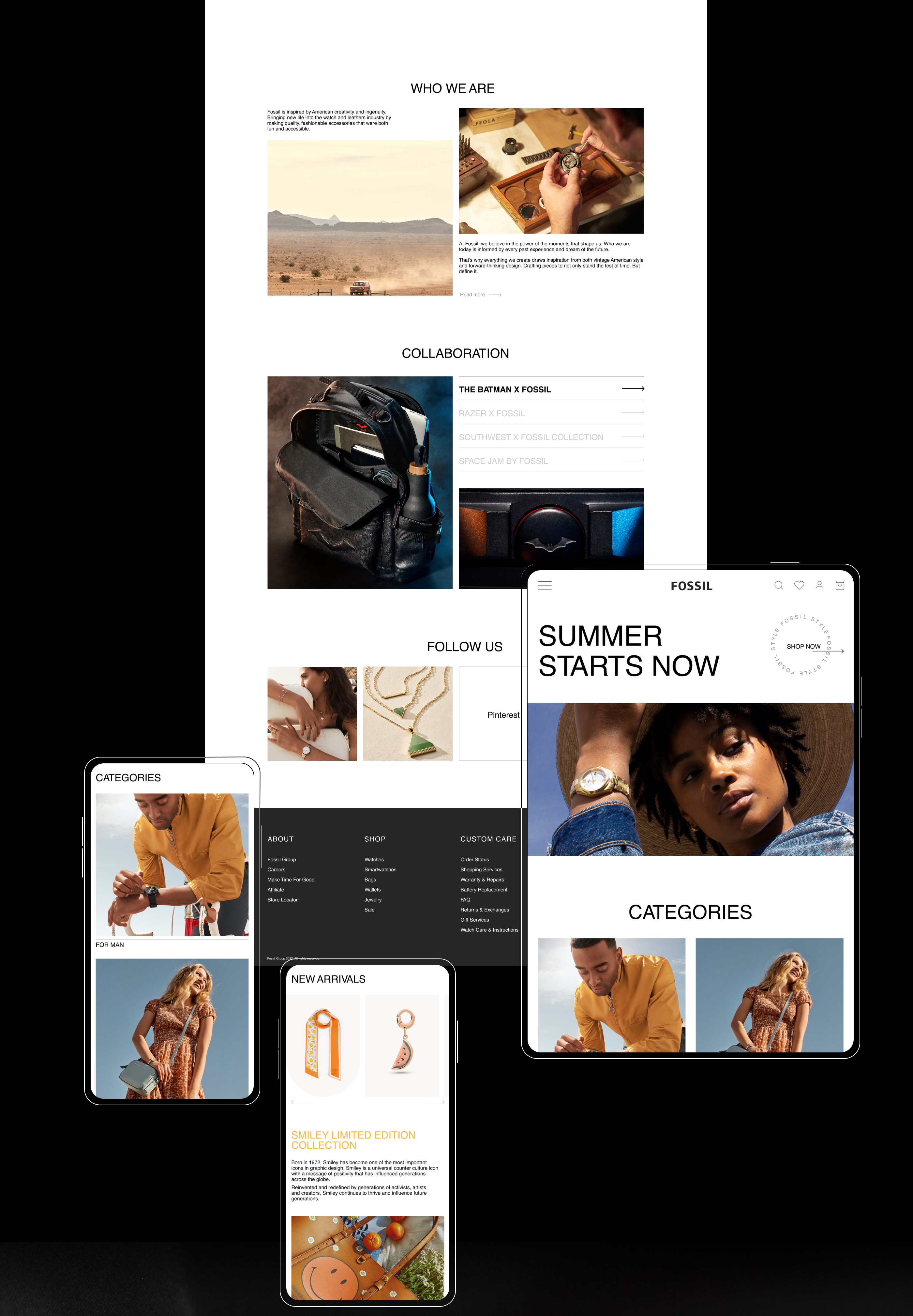 FOSSIL | E-commerce redesign — Изображение №3 — Интерфейсы, Брендинг на Dprofile