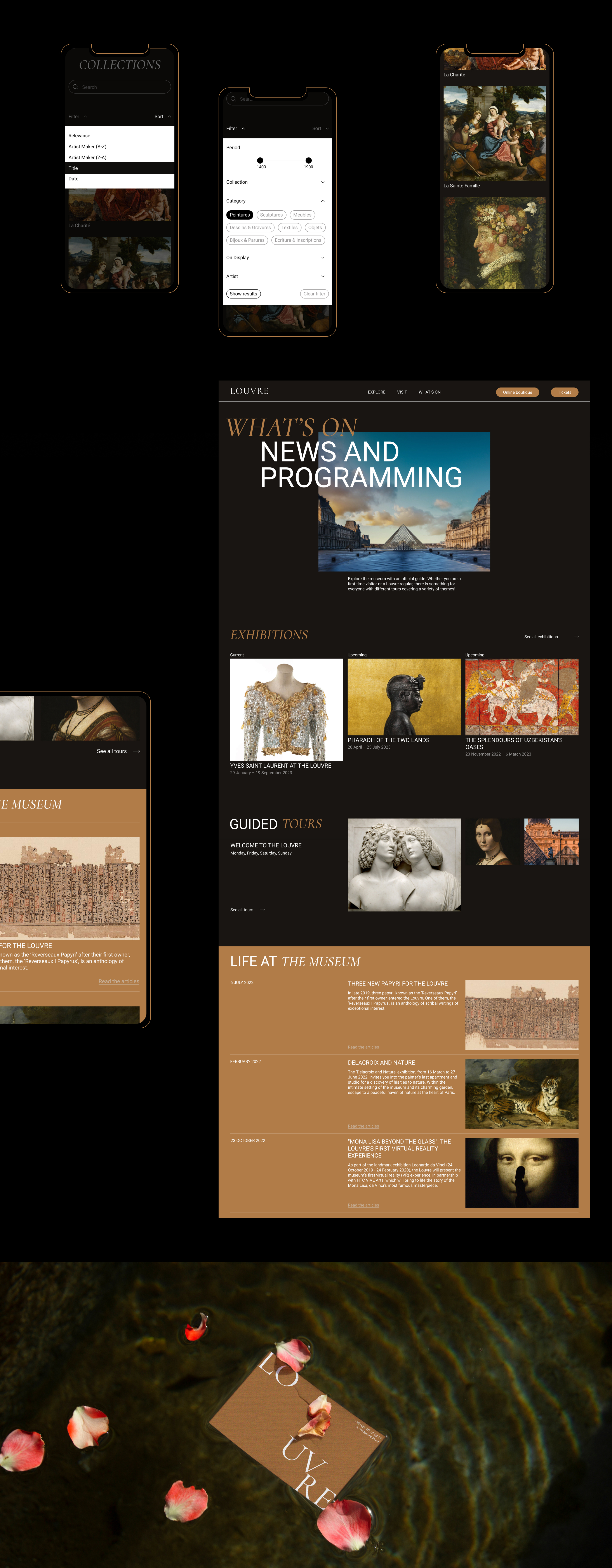 The Louvre | Corporate website redesign — Изображение №5 — Интерфейсы, Брендинг на Dprofile