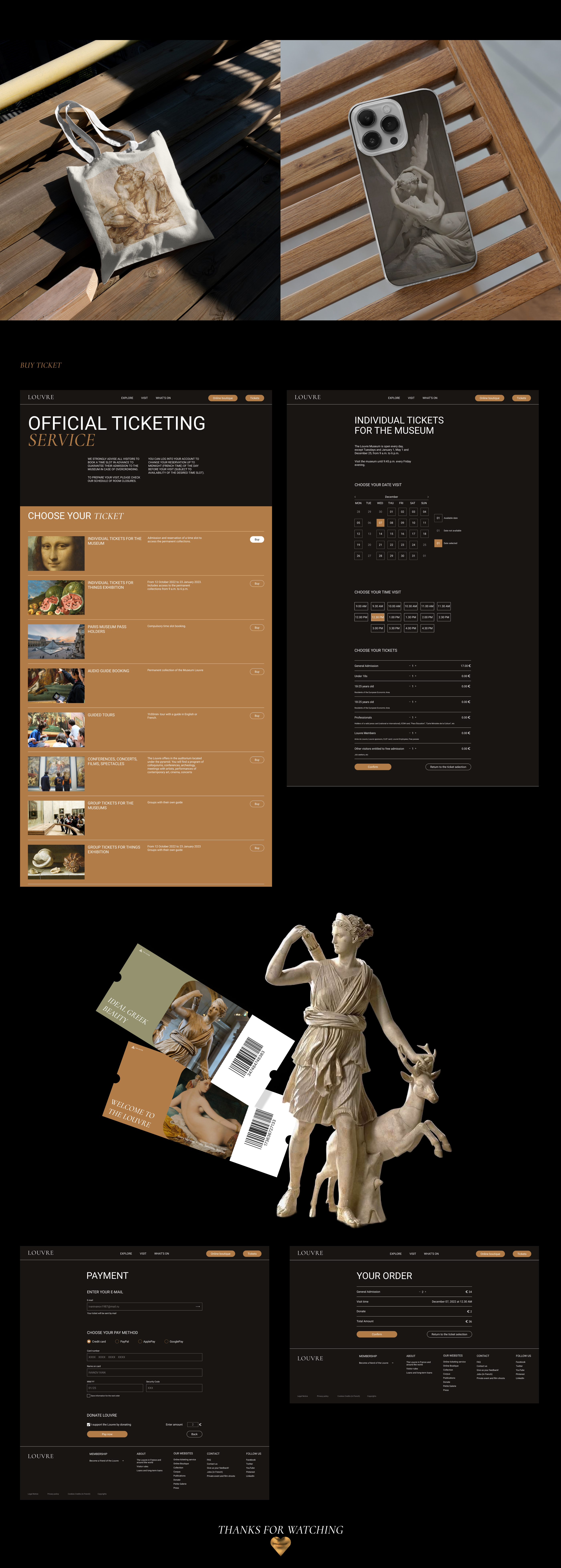 The Louvre | Corporate website redesign — Изображение №7 — Интерфейсы, Брендинг на Dprofile