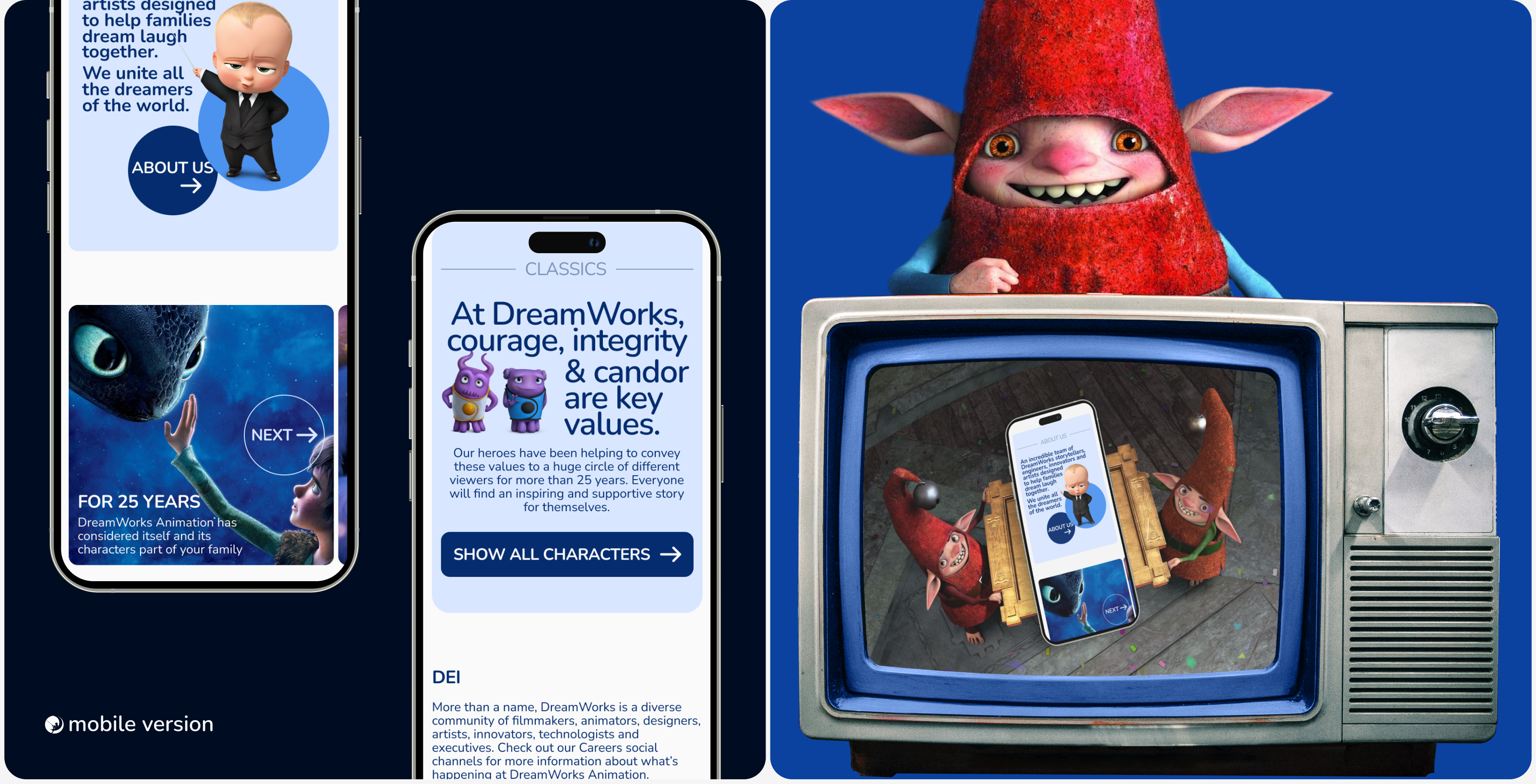 DreamWorks | Corporate website | Redesign — Изображение №3 — Интерфейсы, Маркетинг на Dprofile