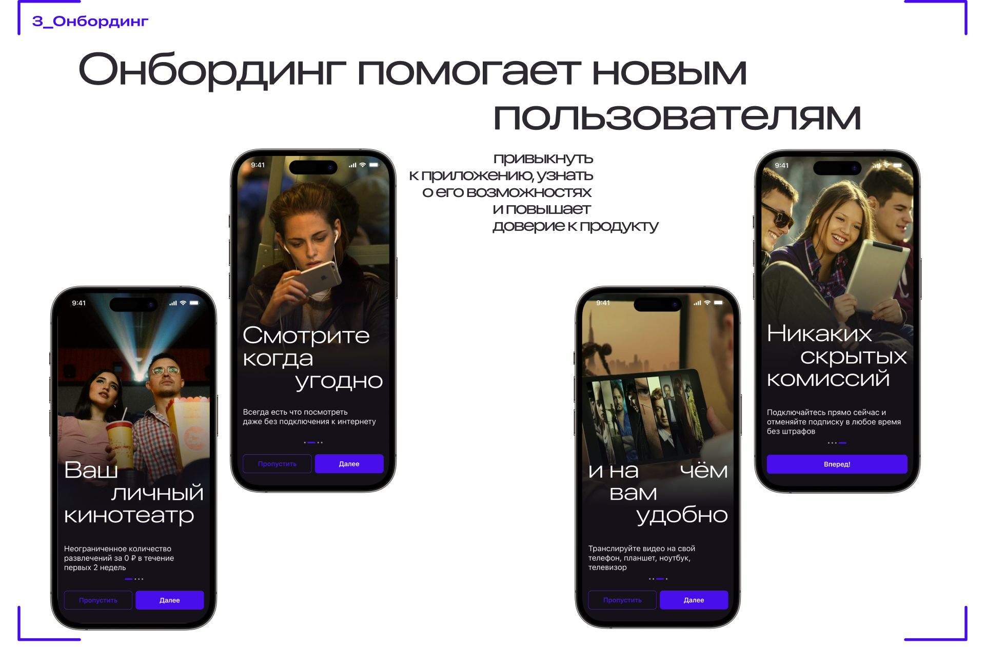 Мобильный кинотеатр "re:cap" | mobile app | UX/UI — Изображение №5 — Интерфейсы, Графика на Dprofile