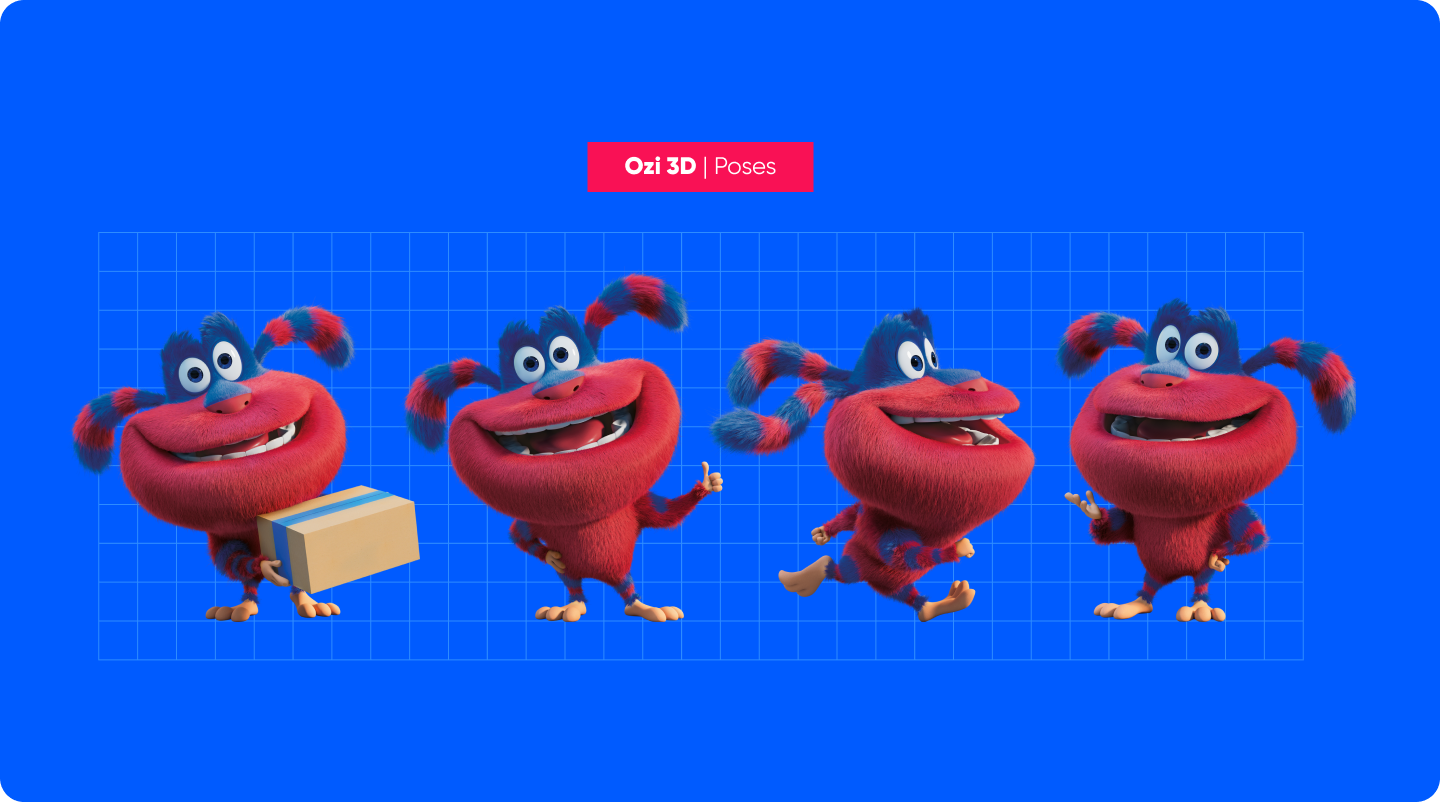 Ozon. Mascot Design — Изображение №10 — Брендинг, 3D на Dprofile