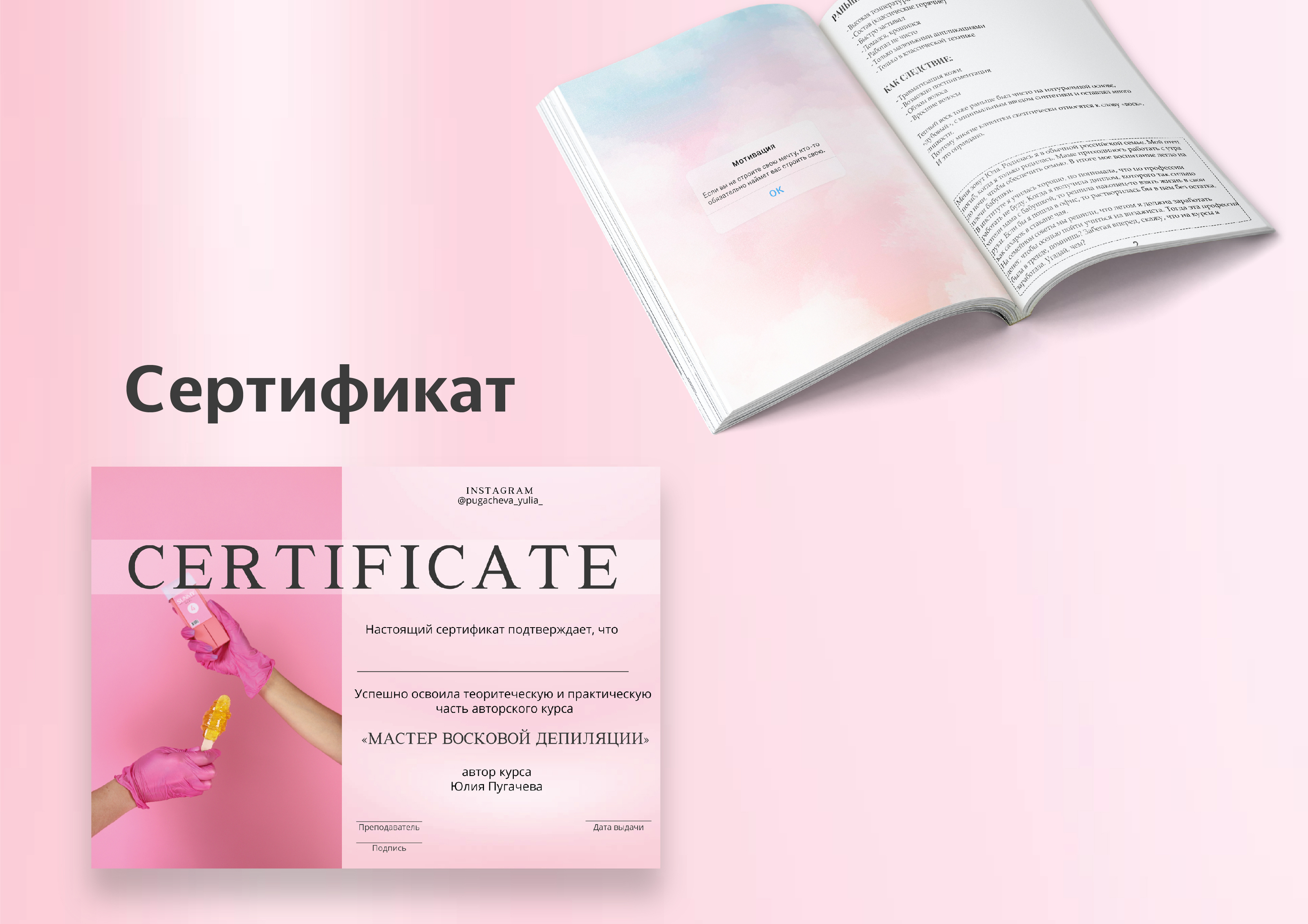 Упаковка курса по восковой депиляции — Изображение №5 — Брендинг на Dprofile