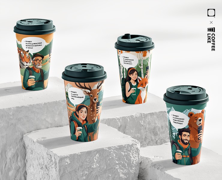 COFFEE LIKE — Путешествия по России. — Брендинг, Иллюстрация на Dprofile