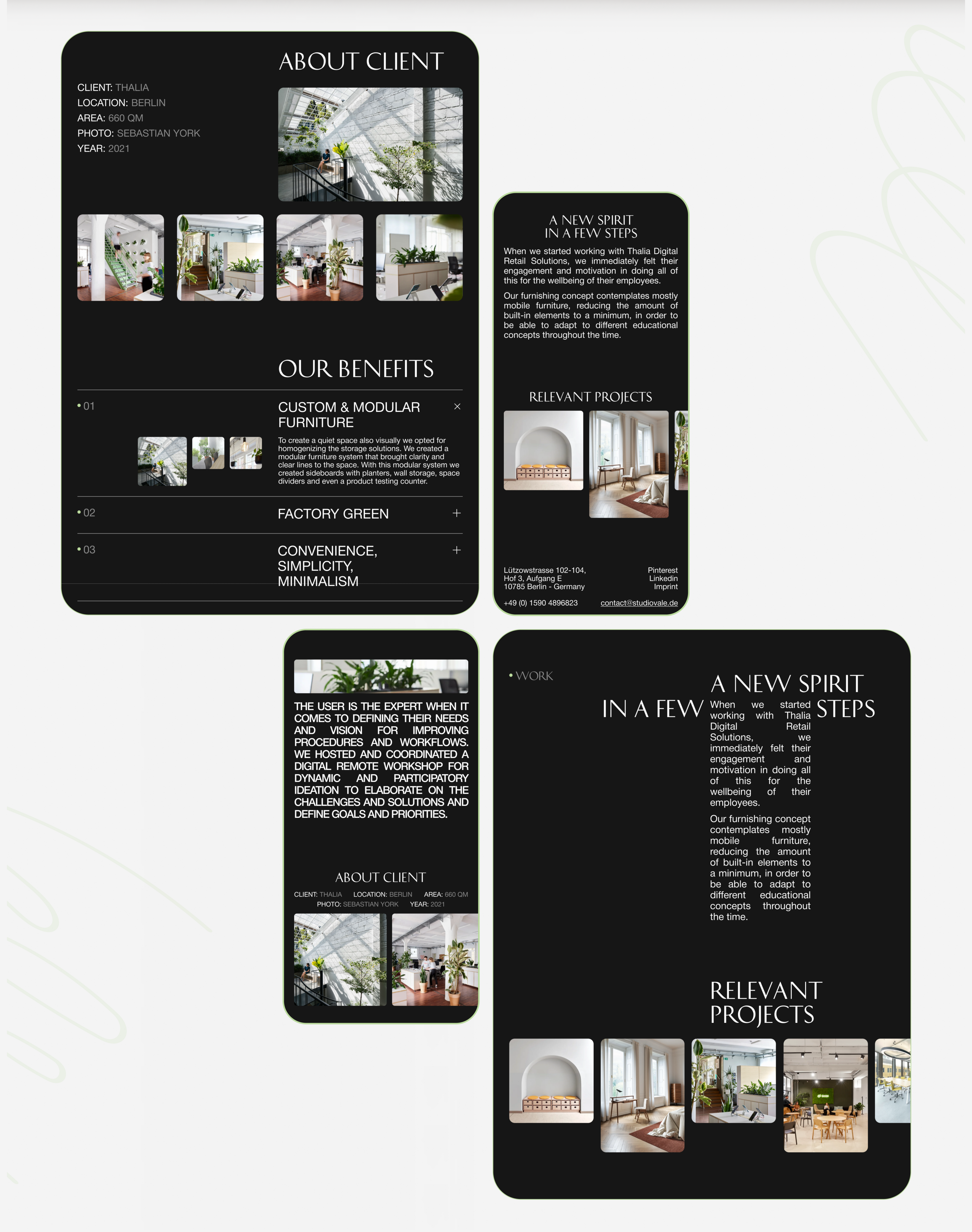Corporate Website Redesign l Studio Vale — Изображение №10 — Интерфейсы, Брендинг на Dprofile
