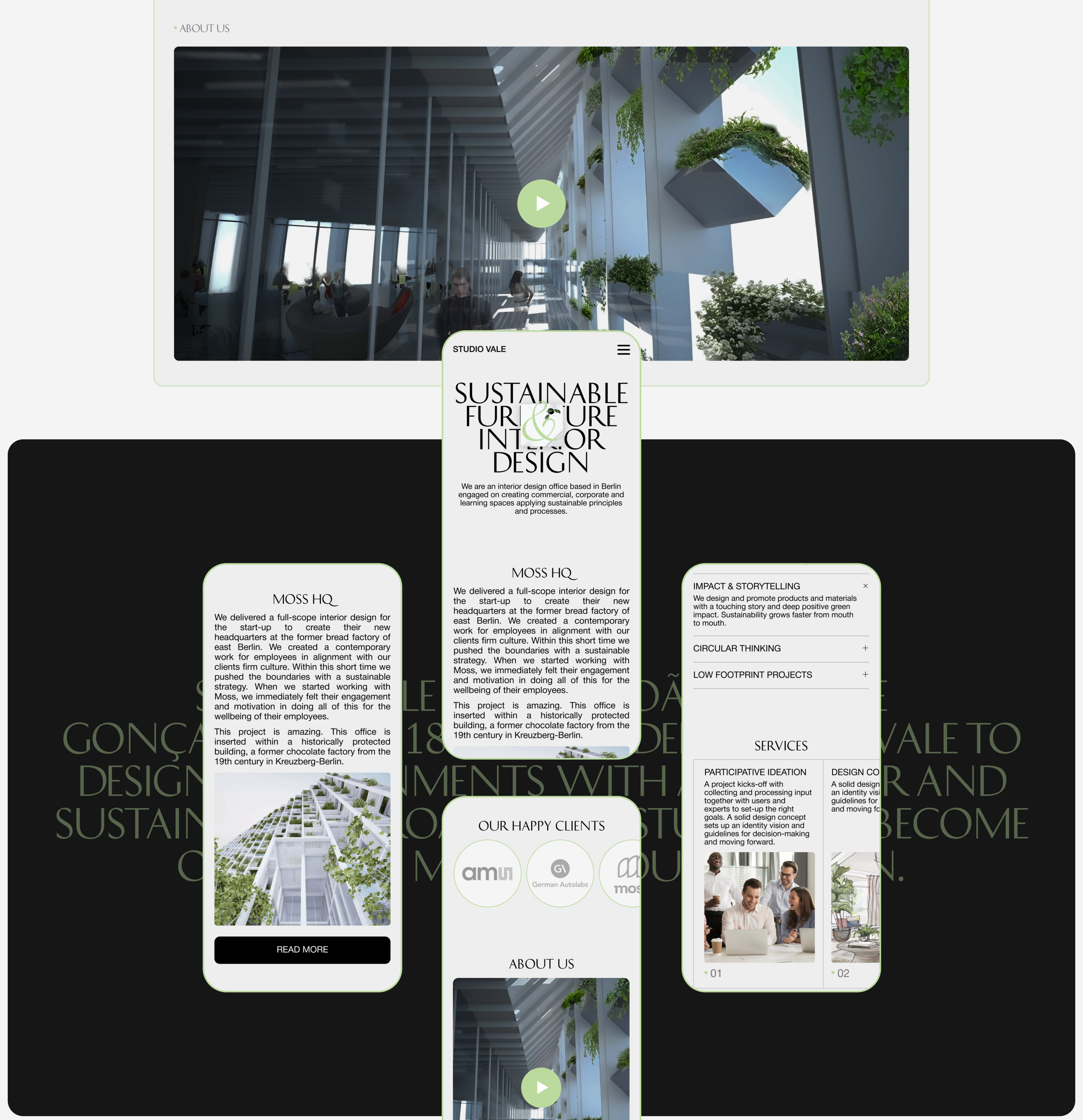 Corporate Website Redesign l Studio Vale — Изображение №4 — Интерфейсы, Брендинг на Dprofile