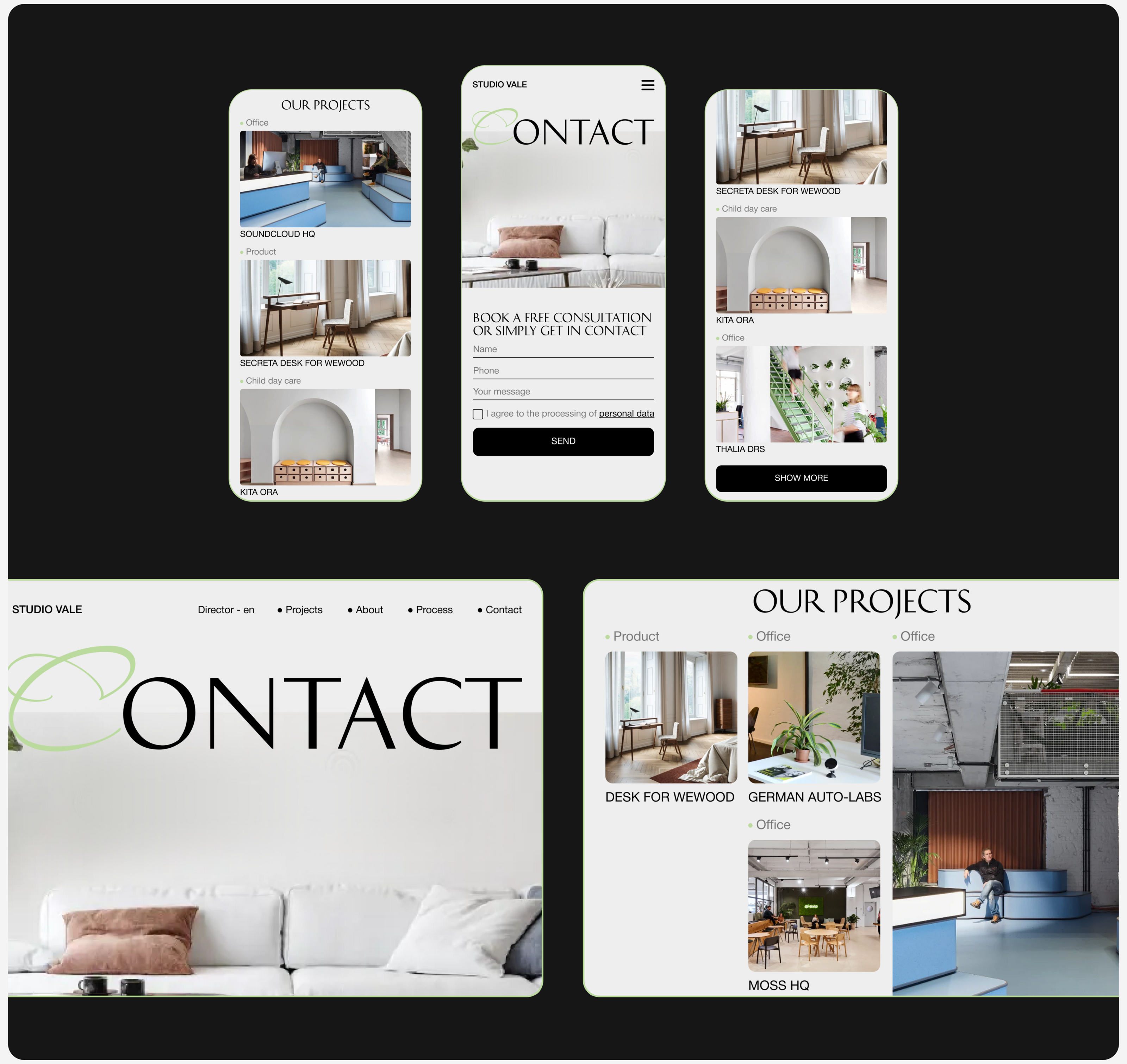 Corporate Website Redesign l Studio Vale — Изображение №15 — Интерфейсы, Брендинг на Dprofile