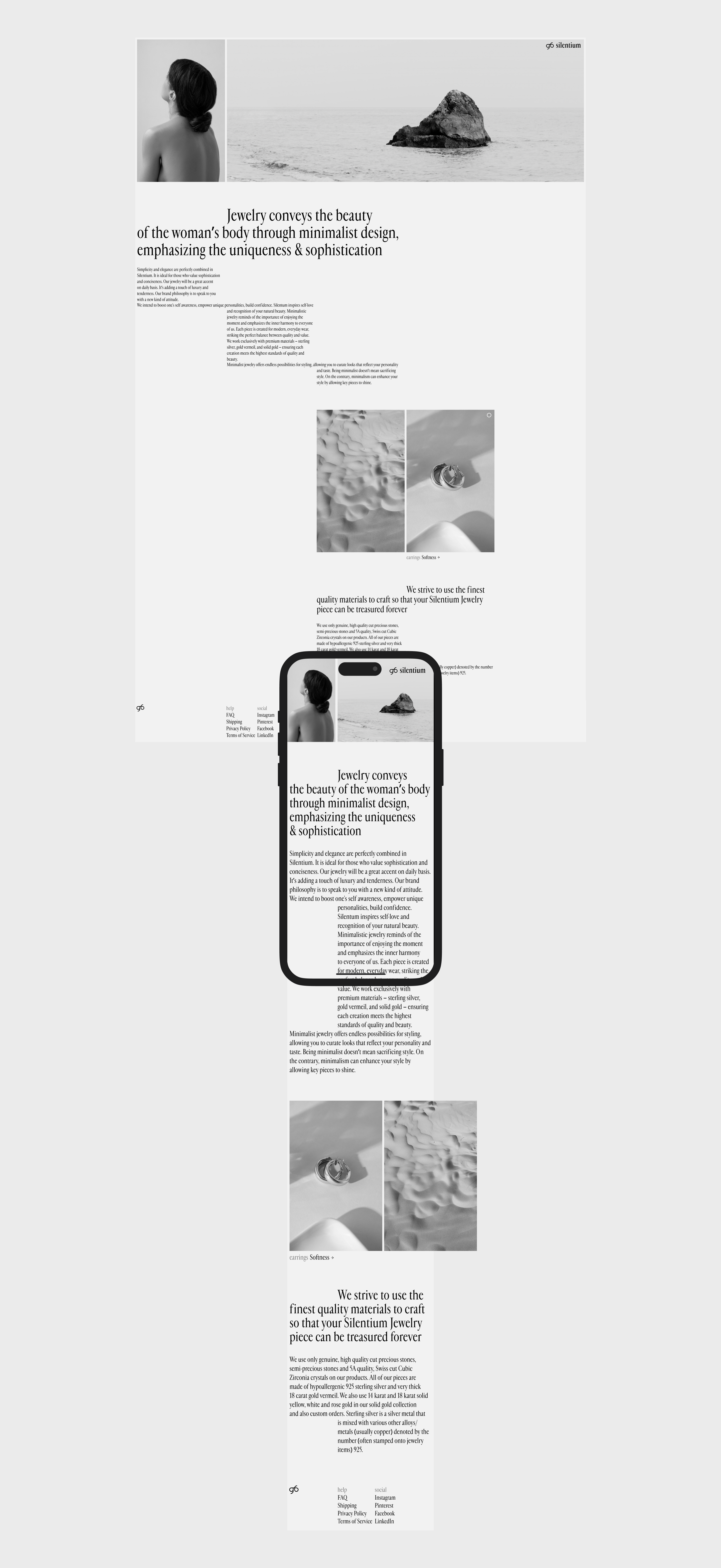 Silentium | Ювелирный бренд — Изображение №10 — Интерфейсы, Брендинг на Dprofile
