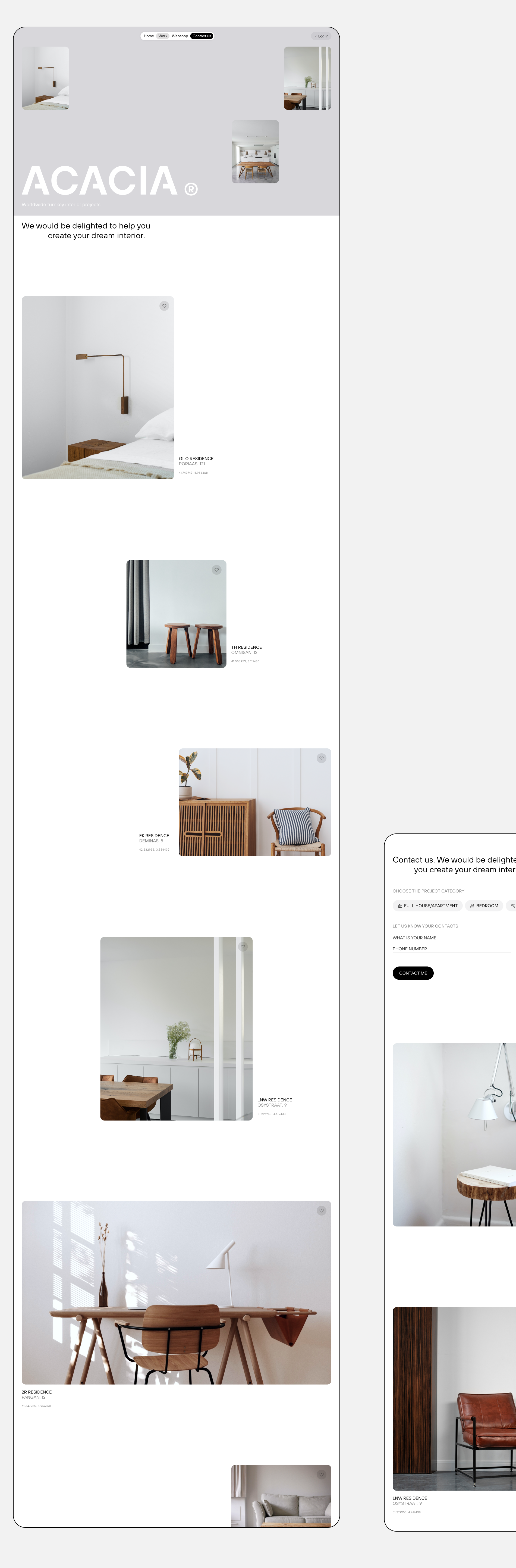 ACACIA ® interior studio — Изображение №5 — Интерфейсы на Dprofile