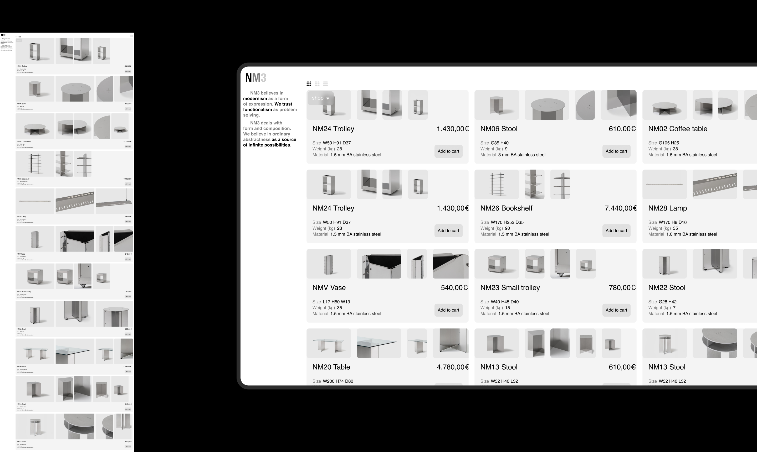 NM3 WEBSITE — Изображение №3 — Интерфейсы на Dprofile