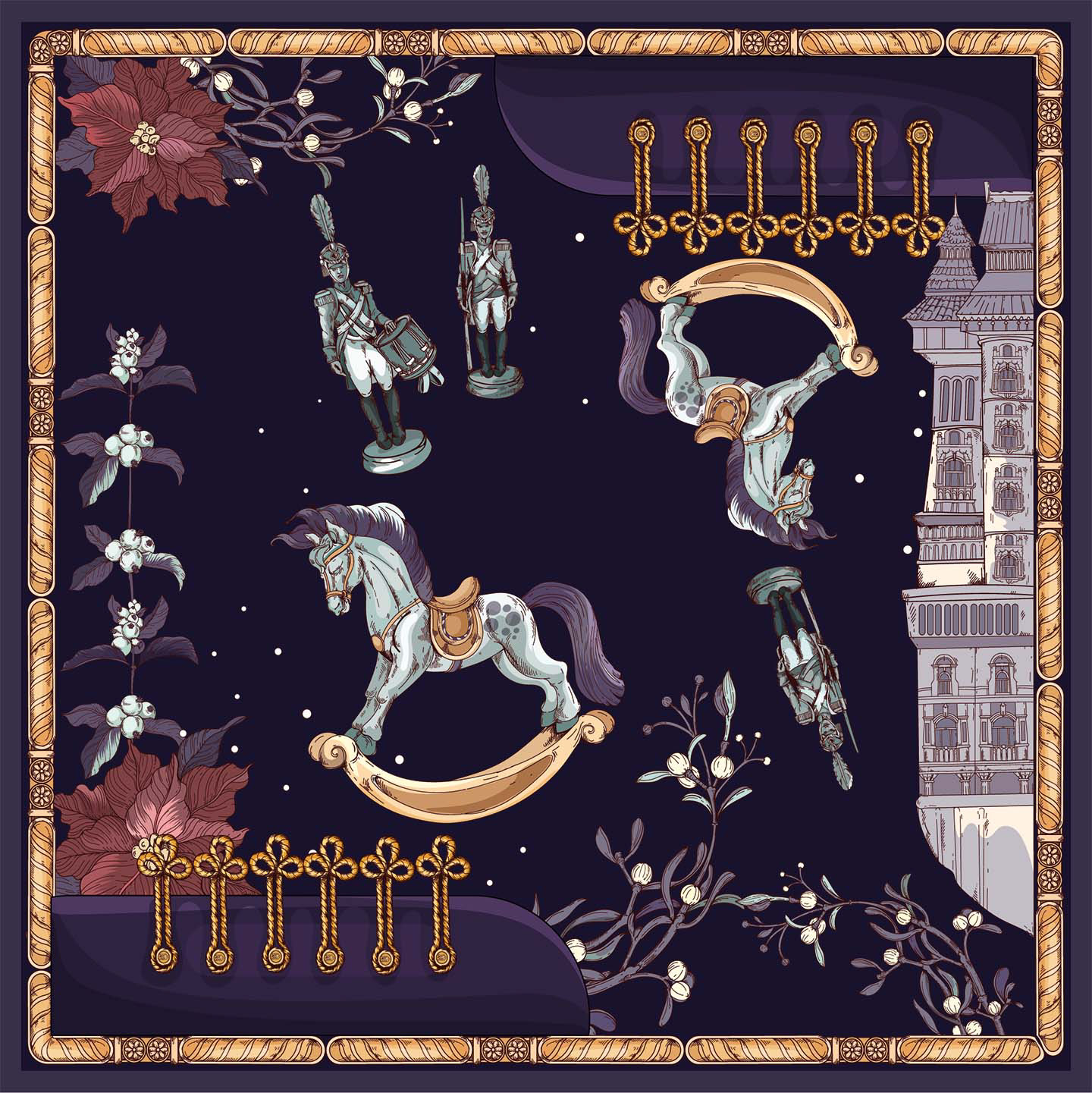 NUTCRACKER SILK SCARVES 2023 — Изображение №8 — Иллюстрация, Анимация на Dprofile