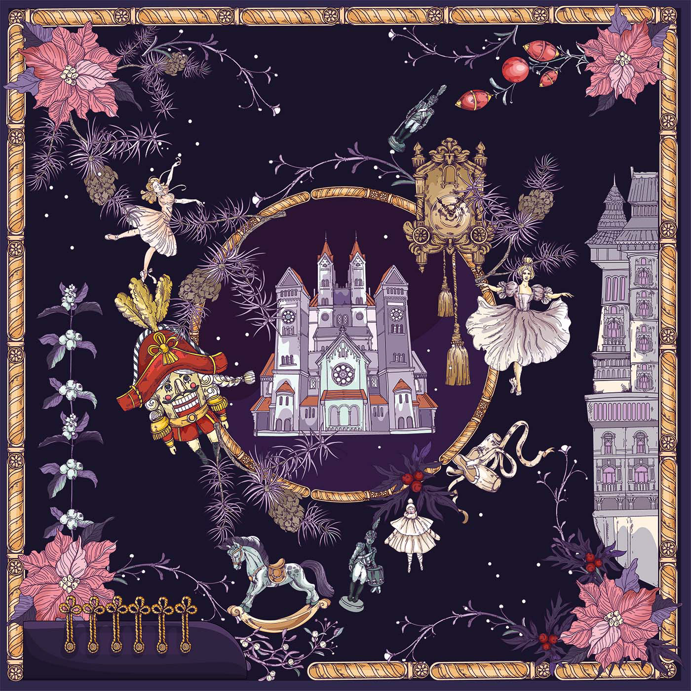 NUTCRACKER SILK SCARVES 2023 — Изображение №3 — Иллюстрация, Анимация на Dprofile