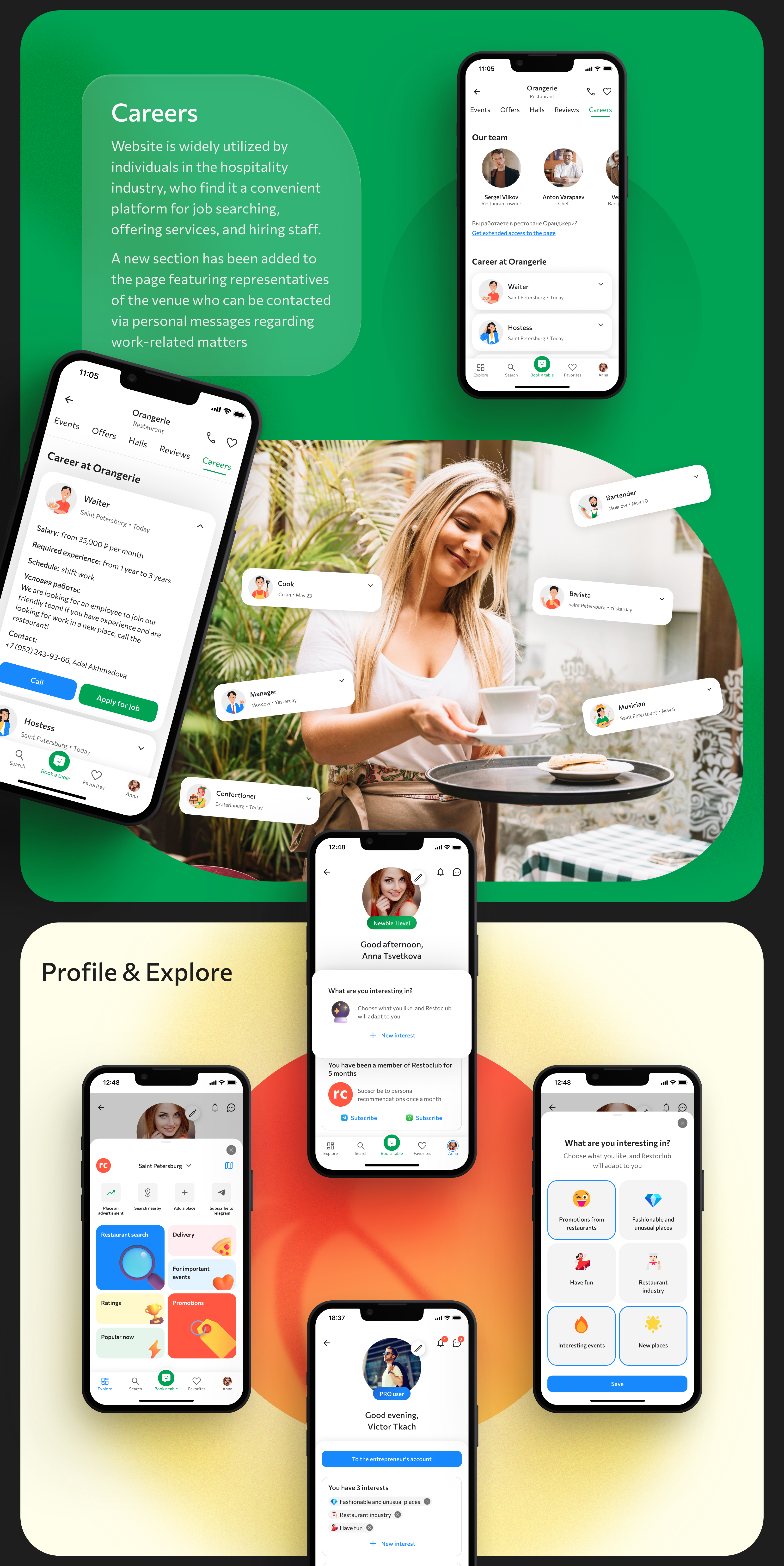 Restoclub | Mobile & Desktop Site Redesign| UX/UI — Изображение №3 — Интерфейсы на Dprofile