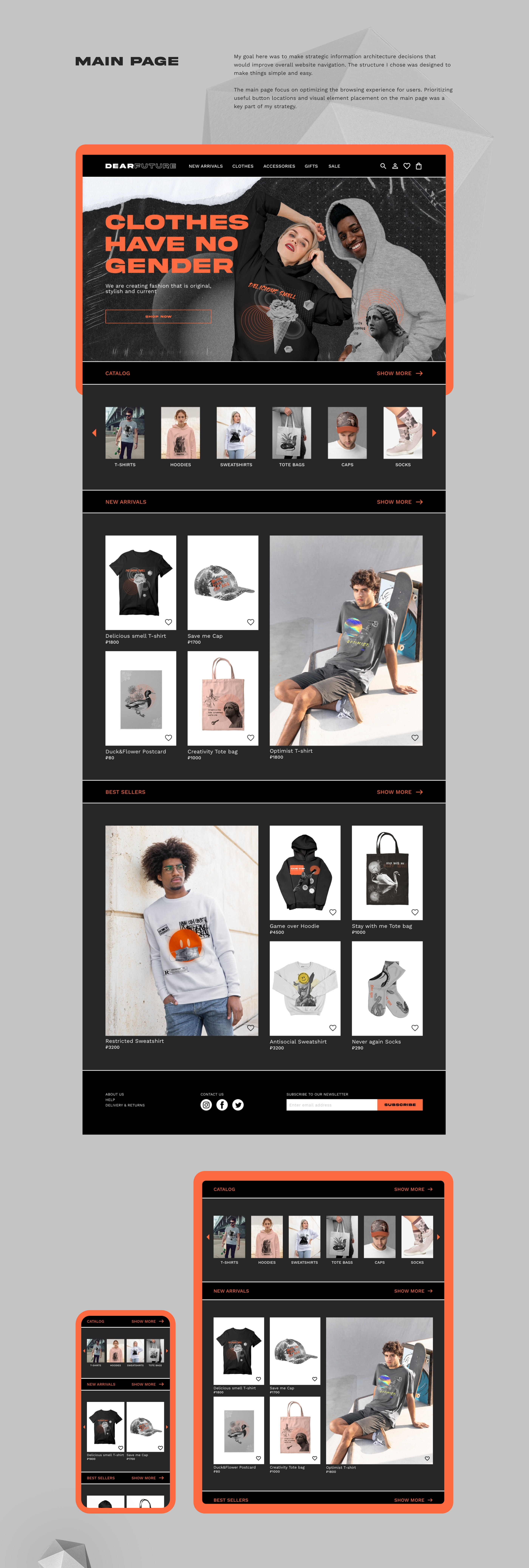 DEARFUTURE — Responsive Website Design Case study — Изображение №5 — Интерфейсы на Dprofile