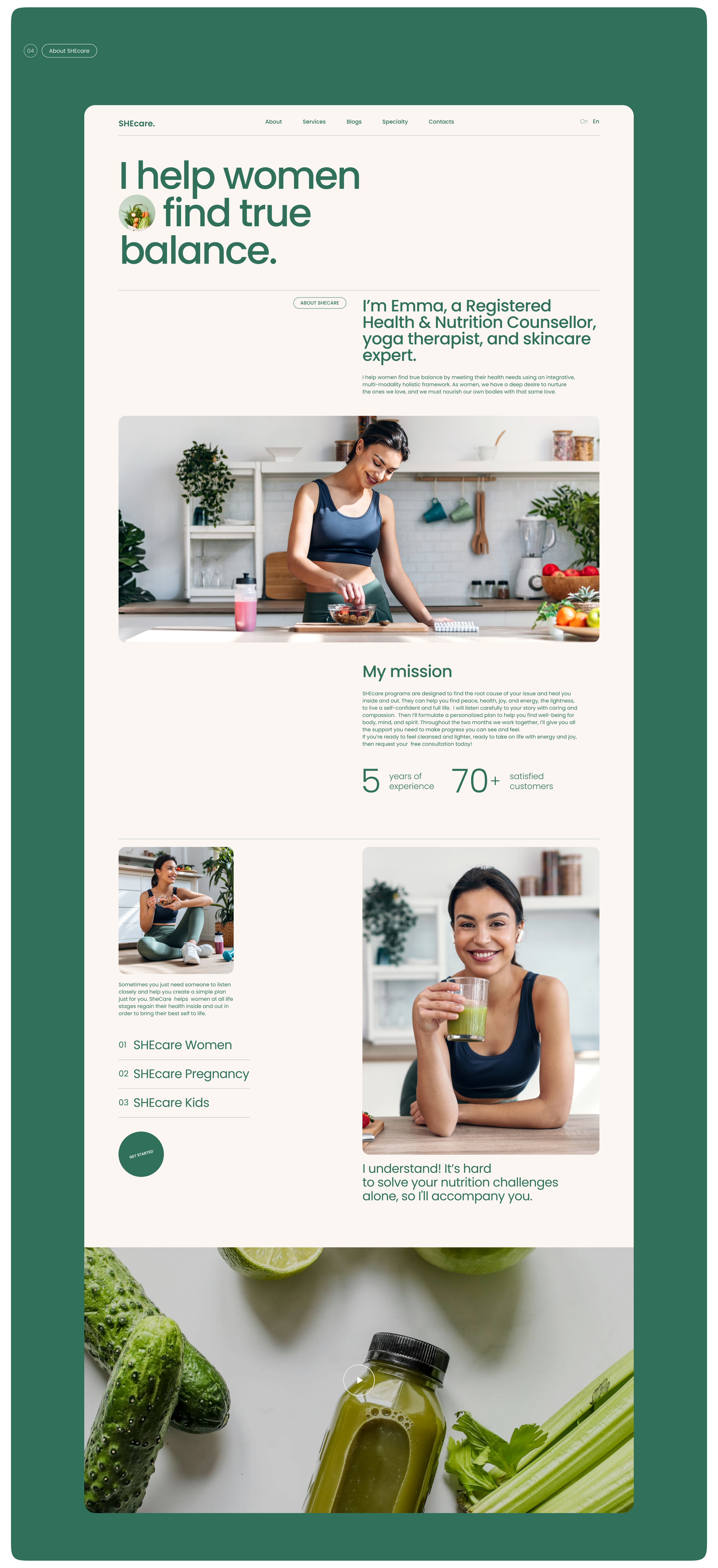 Nutrition & lifestyle - Website — Изображение №4 — Интерфейсы на Dprofile