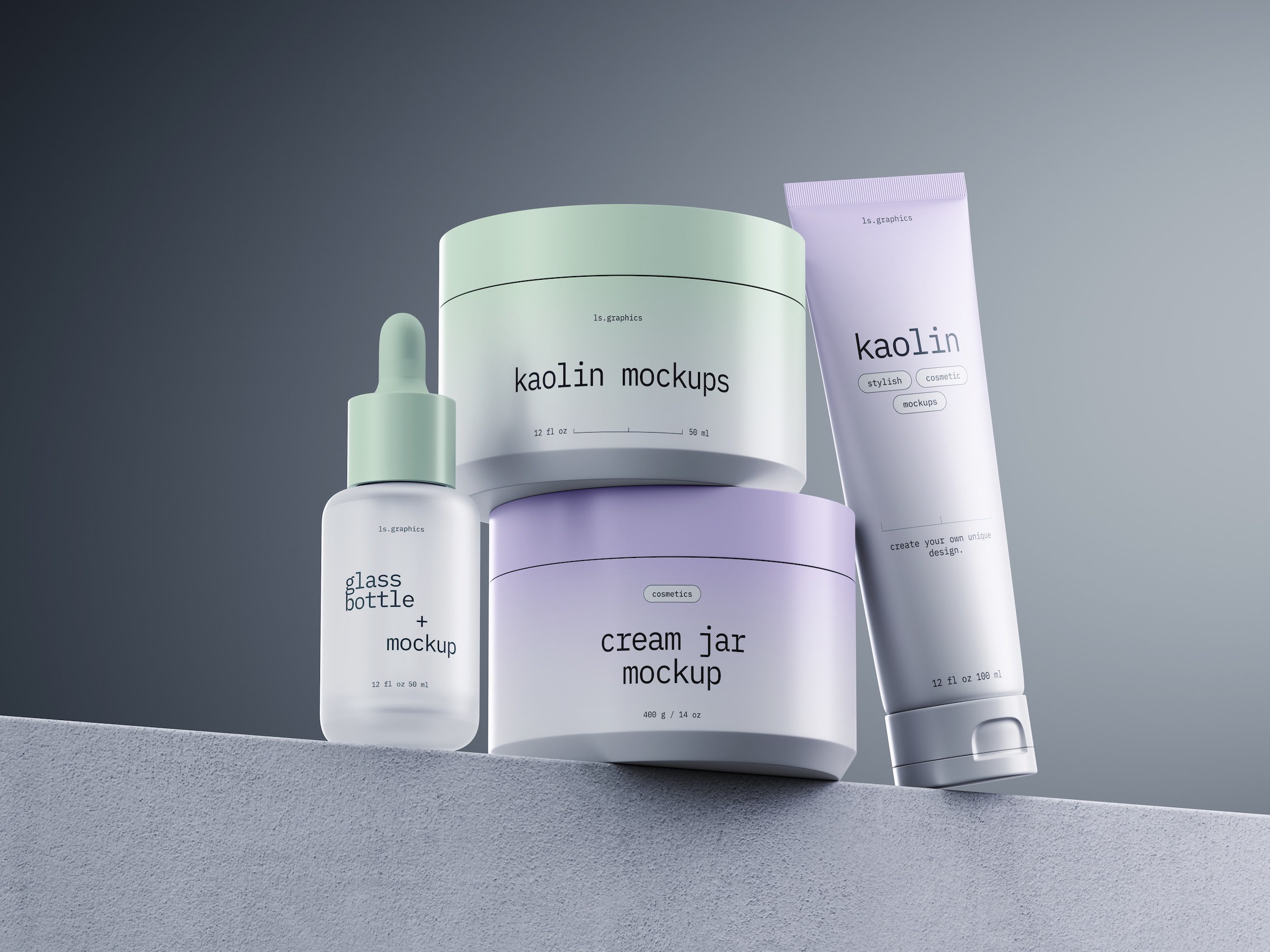 Kaolin, Cosmetics Mockups — Изображение №17 — Брендинг, 3D на Dprofile