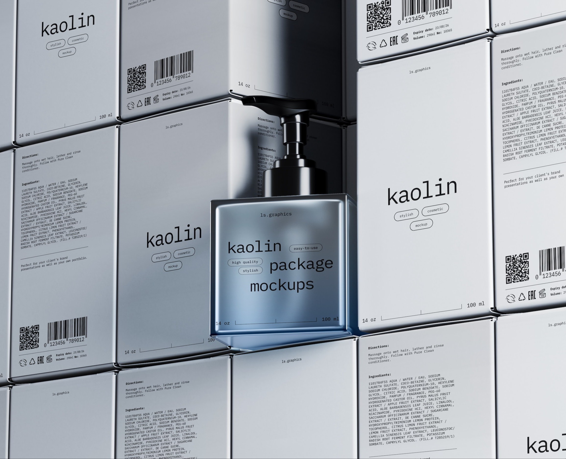 Kaolin, Cosmetics Mockups на Dprofile