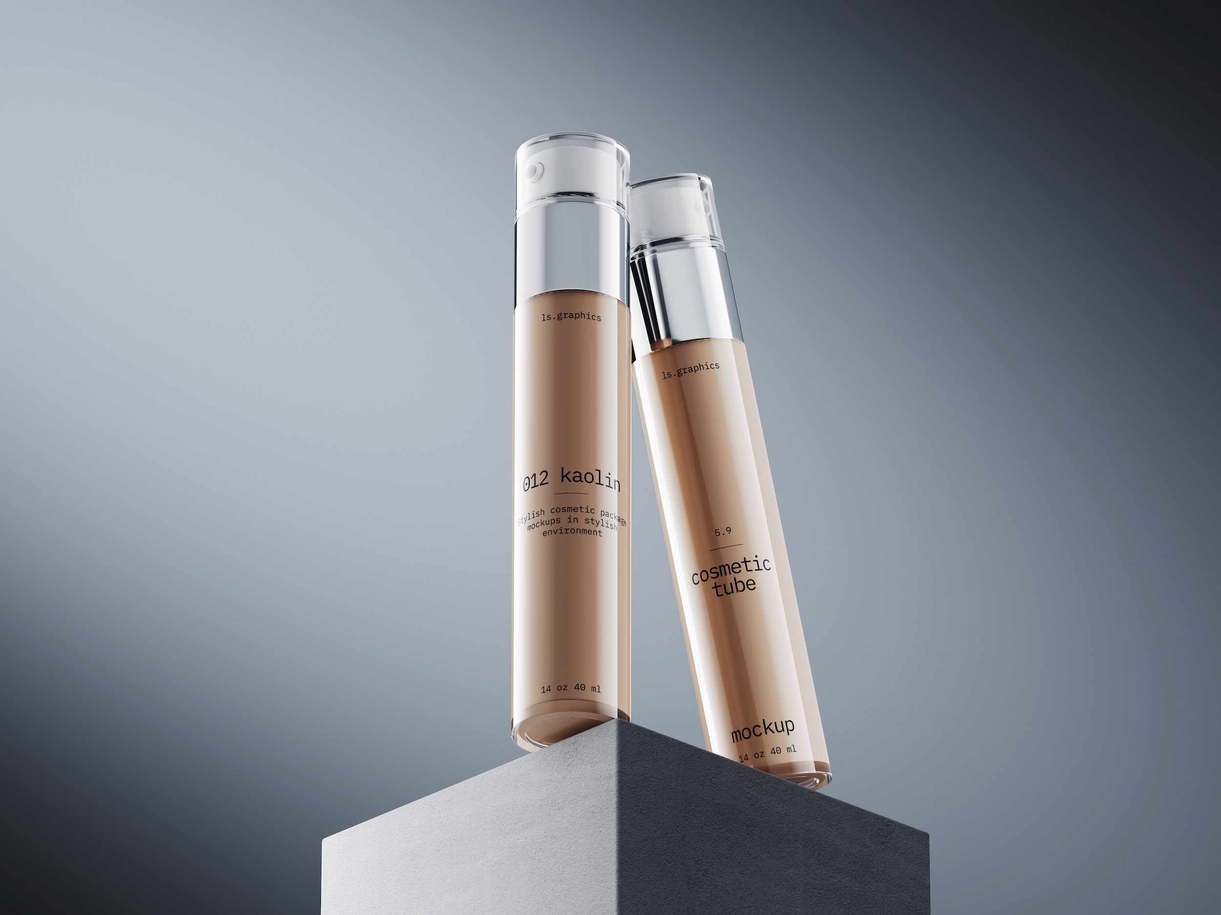 Kaolin, Cosmetics Mockups — Изображение №13 — Брендинг, 3D на Dprofile