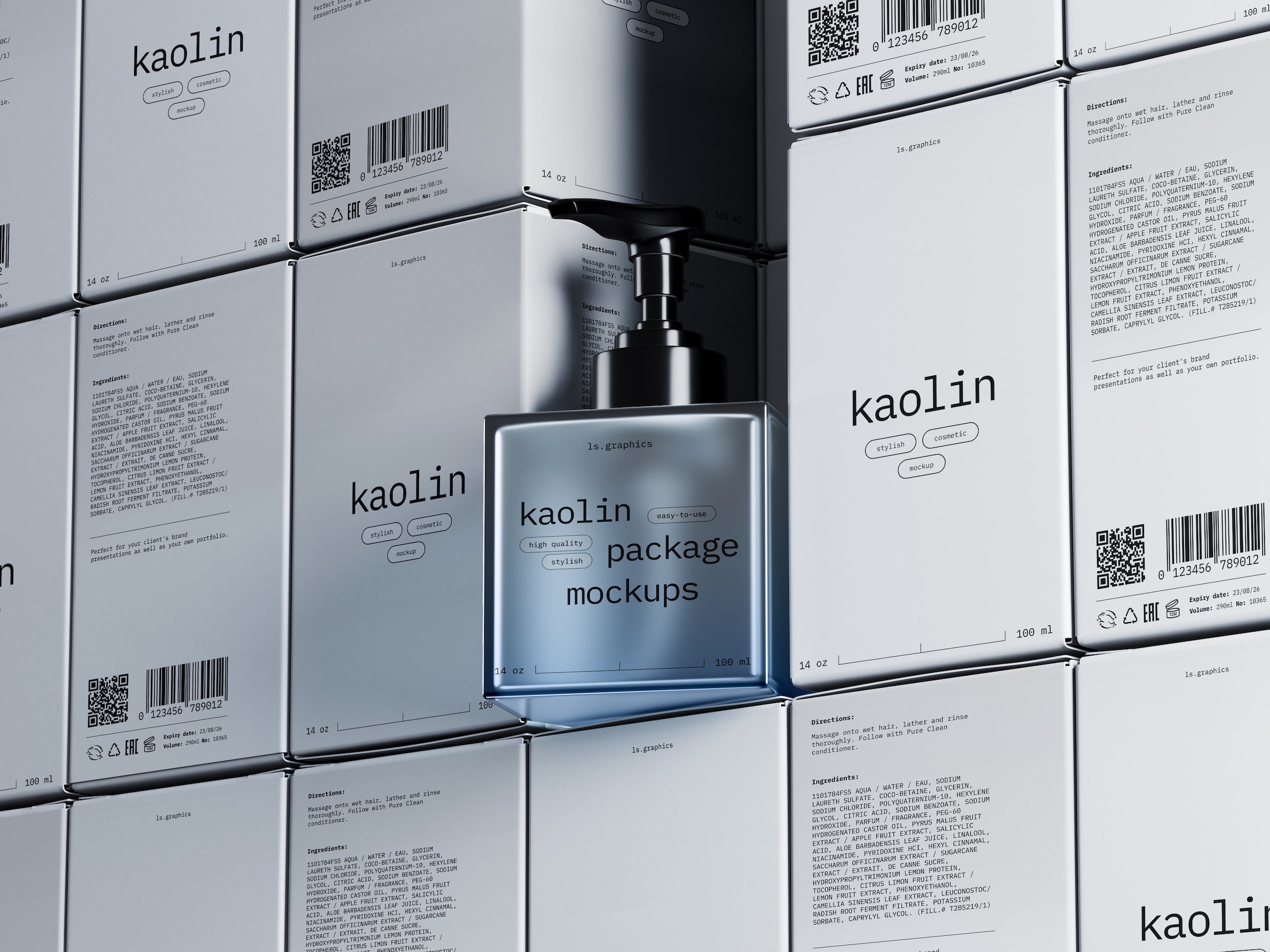 Kaolin, Cosmetics Mockups — Изображение №14 — Брендинг, 3D на Dprofile