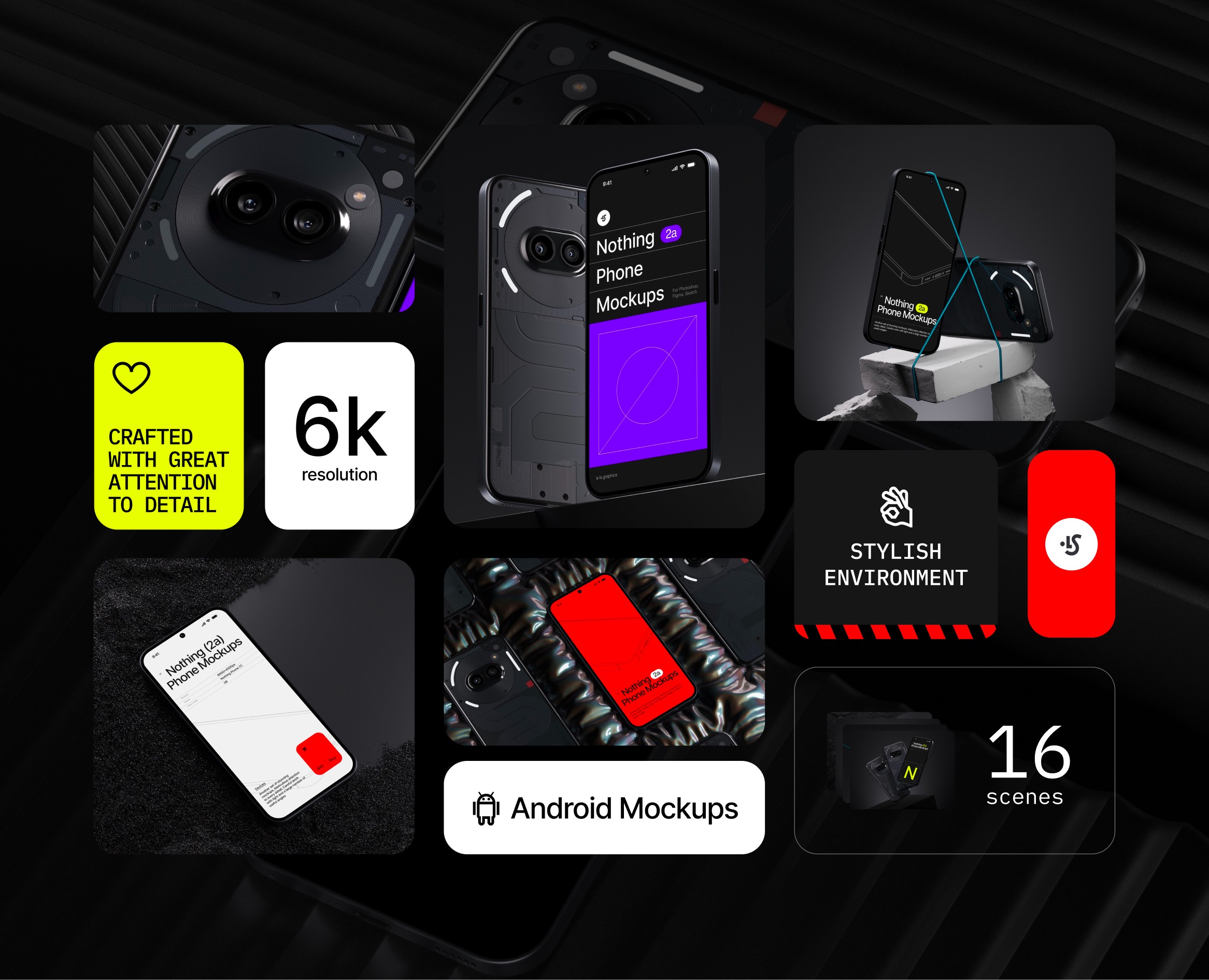 Nothing Phone (2a) Mockups на Dprofile