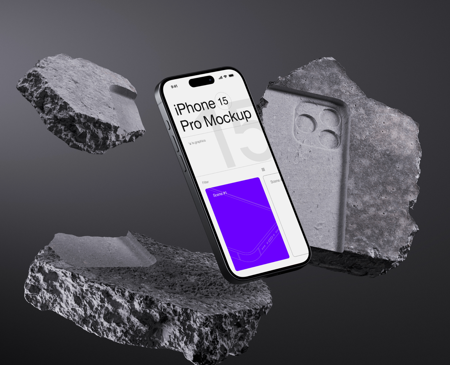 Q-Mockups: iPhone 15 Pro на Dprofile