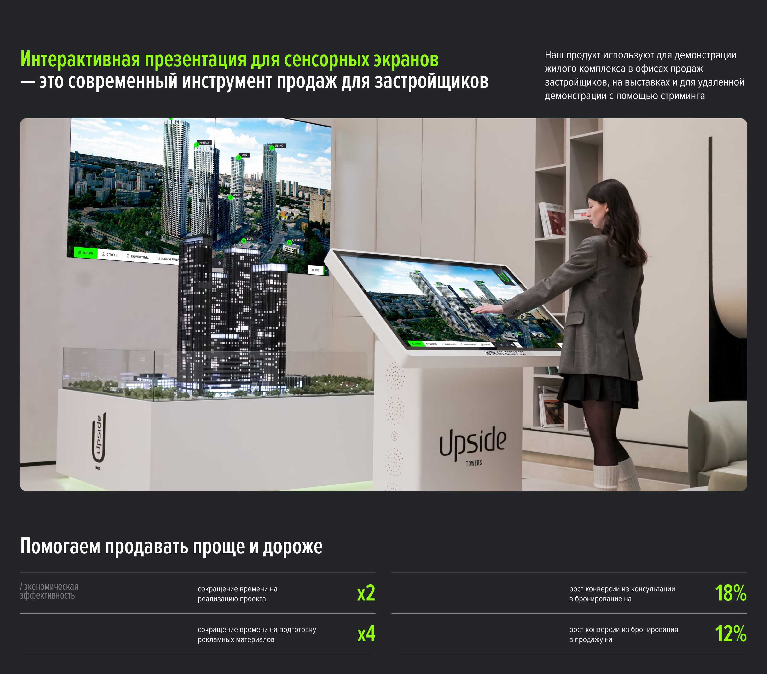 «Upside Towers» | Интерактивное приложение — Изображение №1 — Интерфейсы, 3D на Dprofile