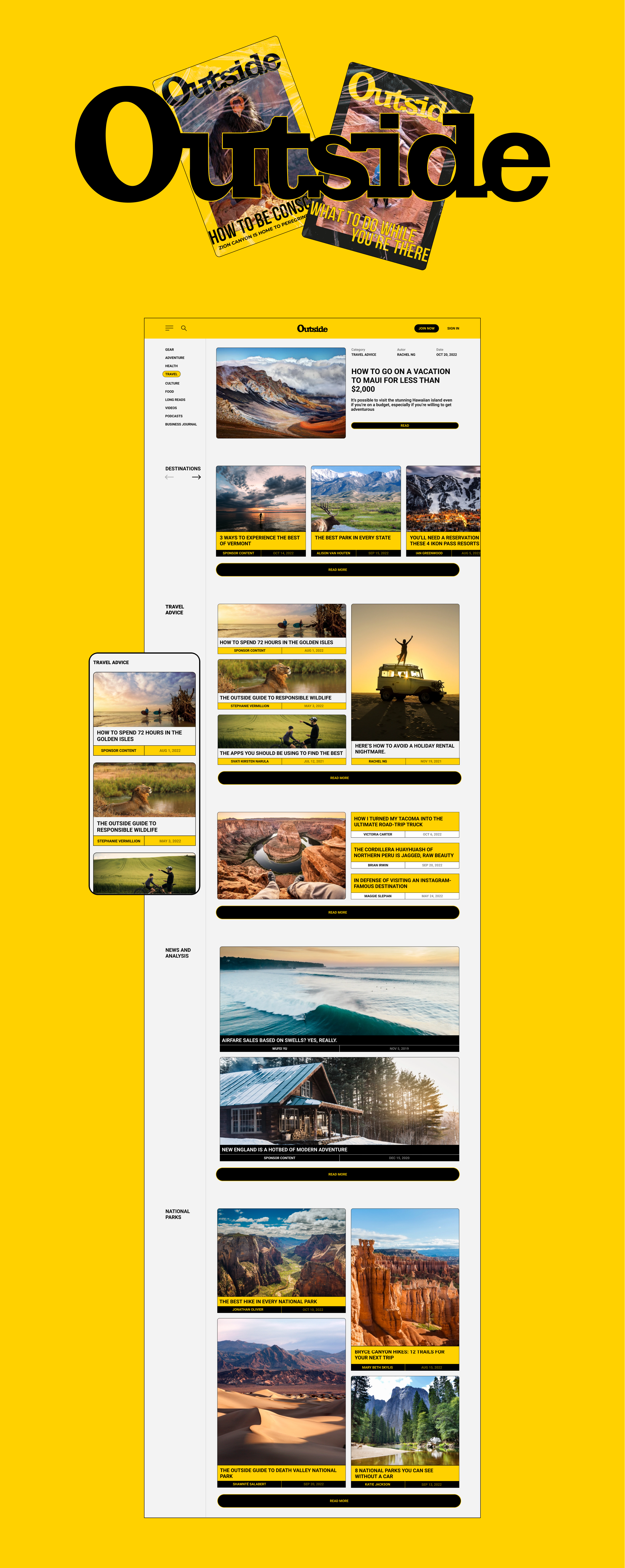 OUTSIDE MAGAZINE — Изображение №3 — Интерфейсы, Графика на Dprofile