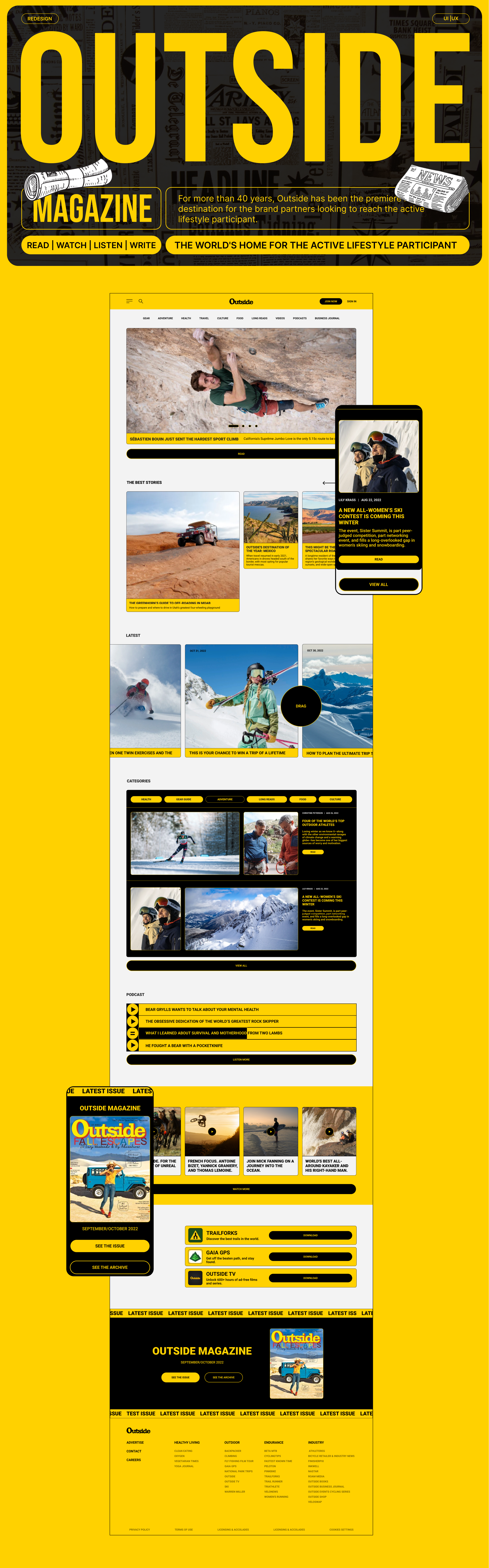 OUTSIDE MAGAZINE — Изображение №1 — Интерфейсы, Графика на Dprofile