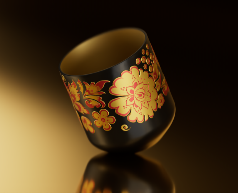 Хохлома: Код и кисть / Khokhloma in Motion: 3D Animation Exploration — 3D, Анимация на Dprofile