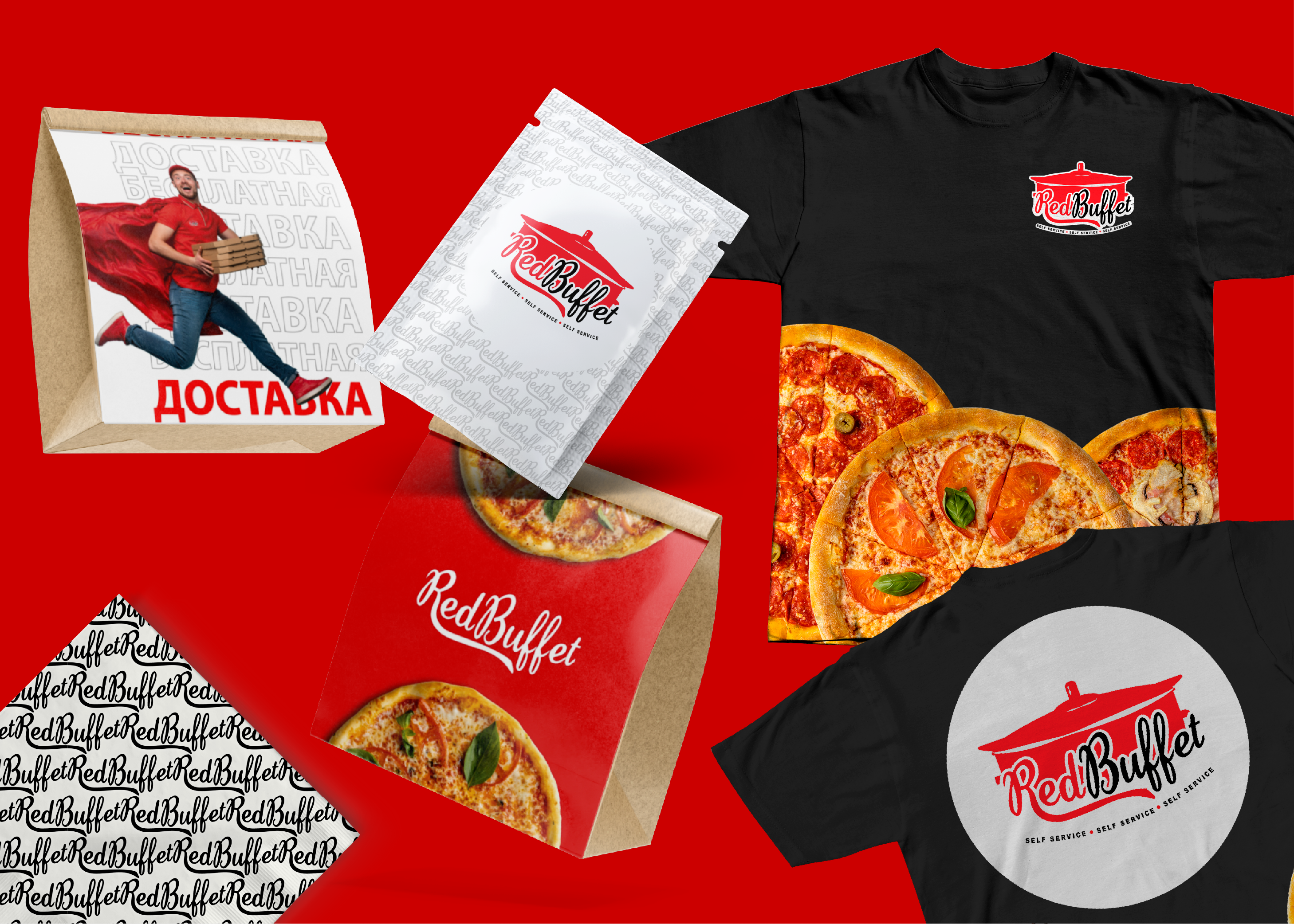 Red Buffet | Фирменный стиль | Упаковка | Меню | Афиши — Изображение №10 — Брендинг, Графика на Dprofile