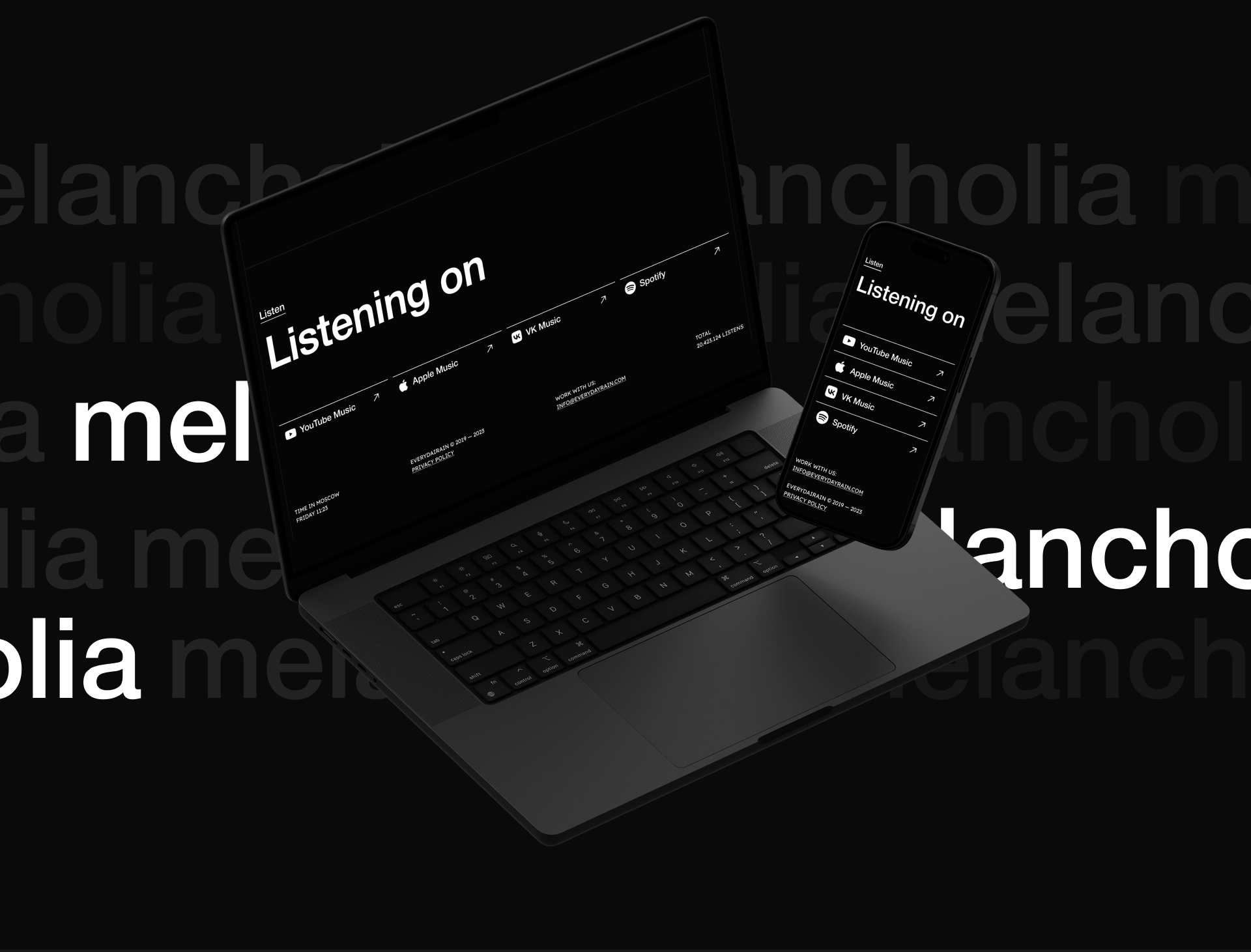 Промо-лендинг для альбома melancholia [Web] — Изображение №9 — Интерфейсы на Dprofile