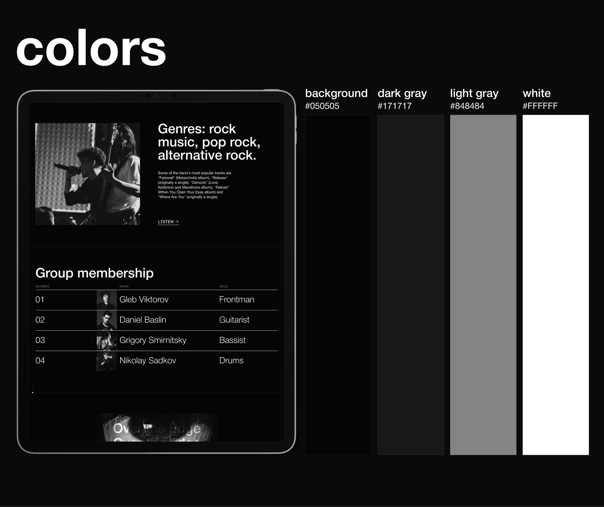 Промо-лендинг для альбома melancholia [Web] — Изображение №5 — Интерфейсы на Dprofile