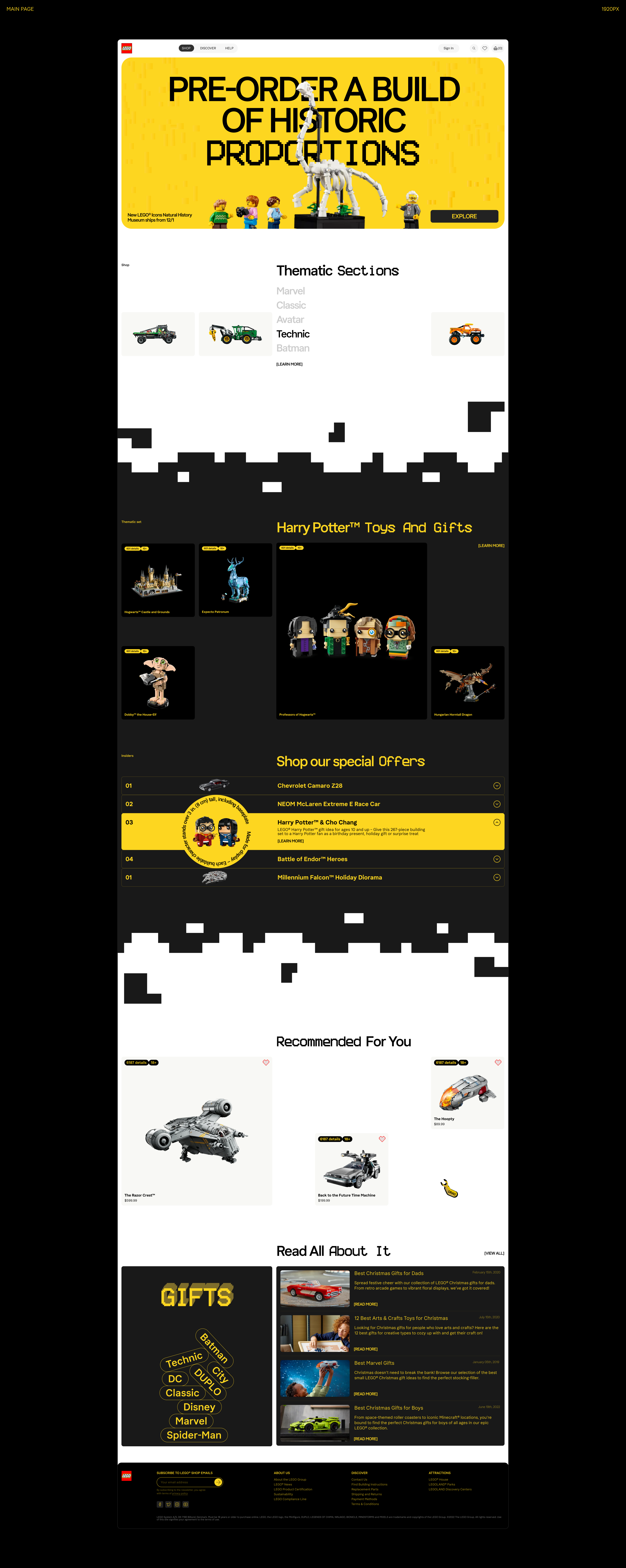 LEGO | E-commerce website — Изображение №3 — Интерфейсы, Графика на Dprofile